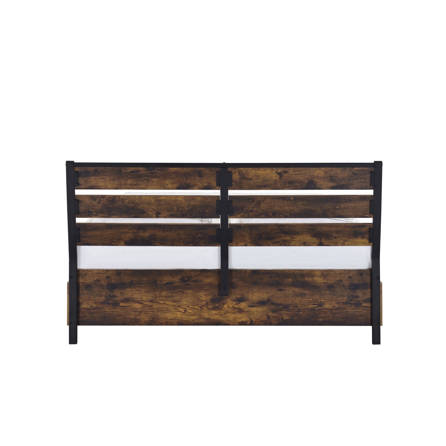 Juvanth Eastern King Bed W/Storage in Rustic Oak & Black Finish 24257EK