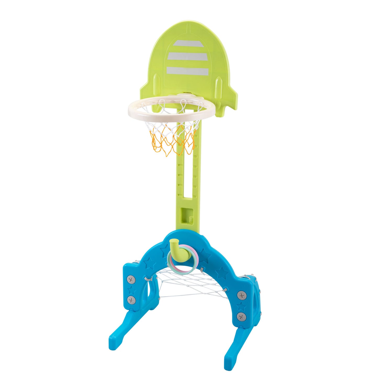 Giraffe-themed 5-in-1 Playground Set with Slide, Swing, and Ball Games for Toddlers