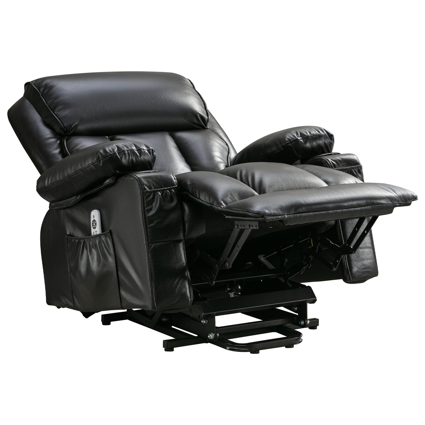 Comfort Plus Elderly Power Lift Recliner Chair with Heat, Massage, and Infinite Position - Black