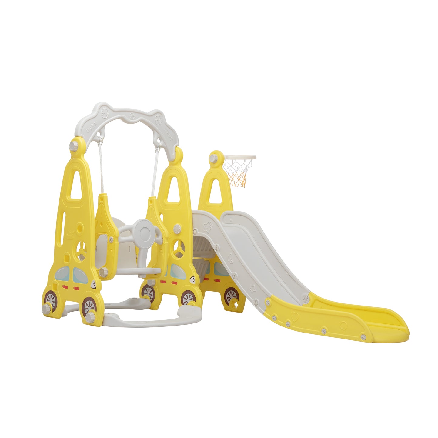 Yellow and Grey 3-in-1 Slide Car