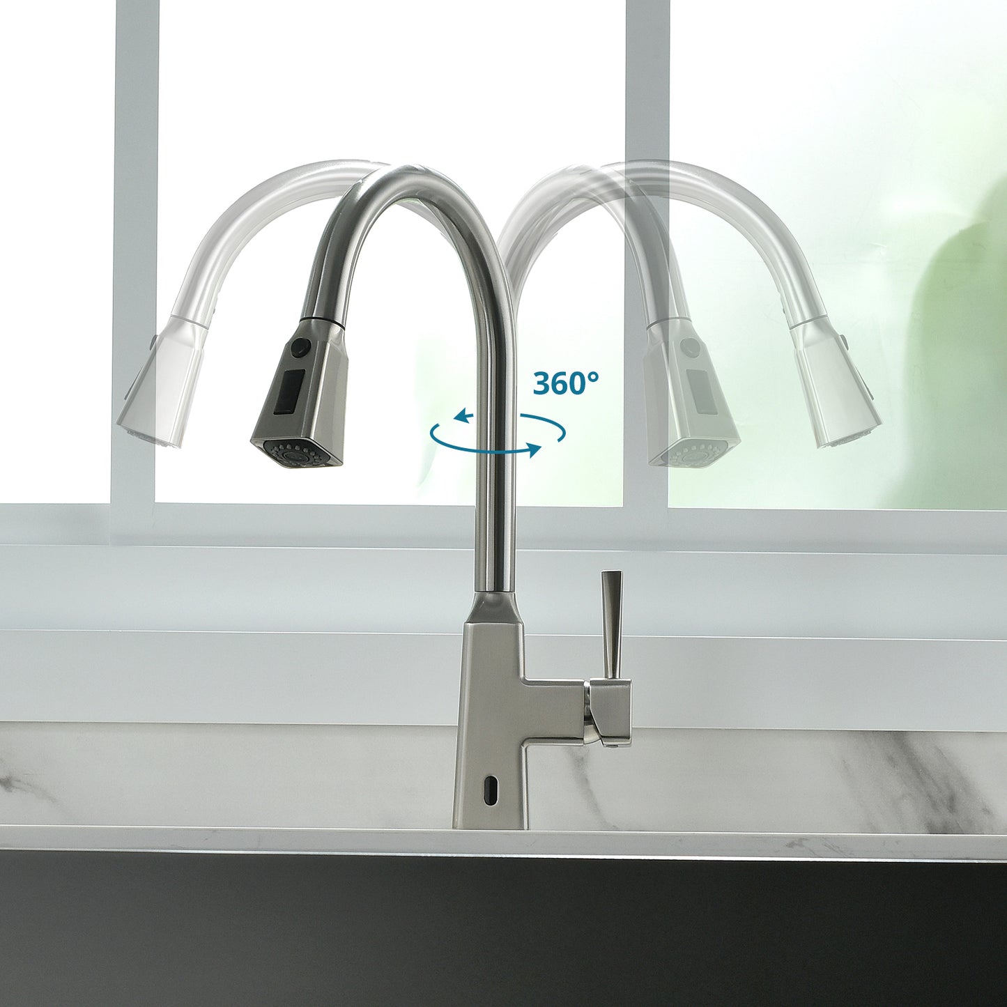 Touchless Kitchen Faucet,Hands Free Automatic Smart Kitchen Faucet