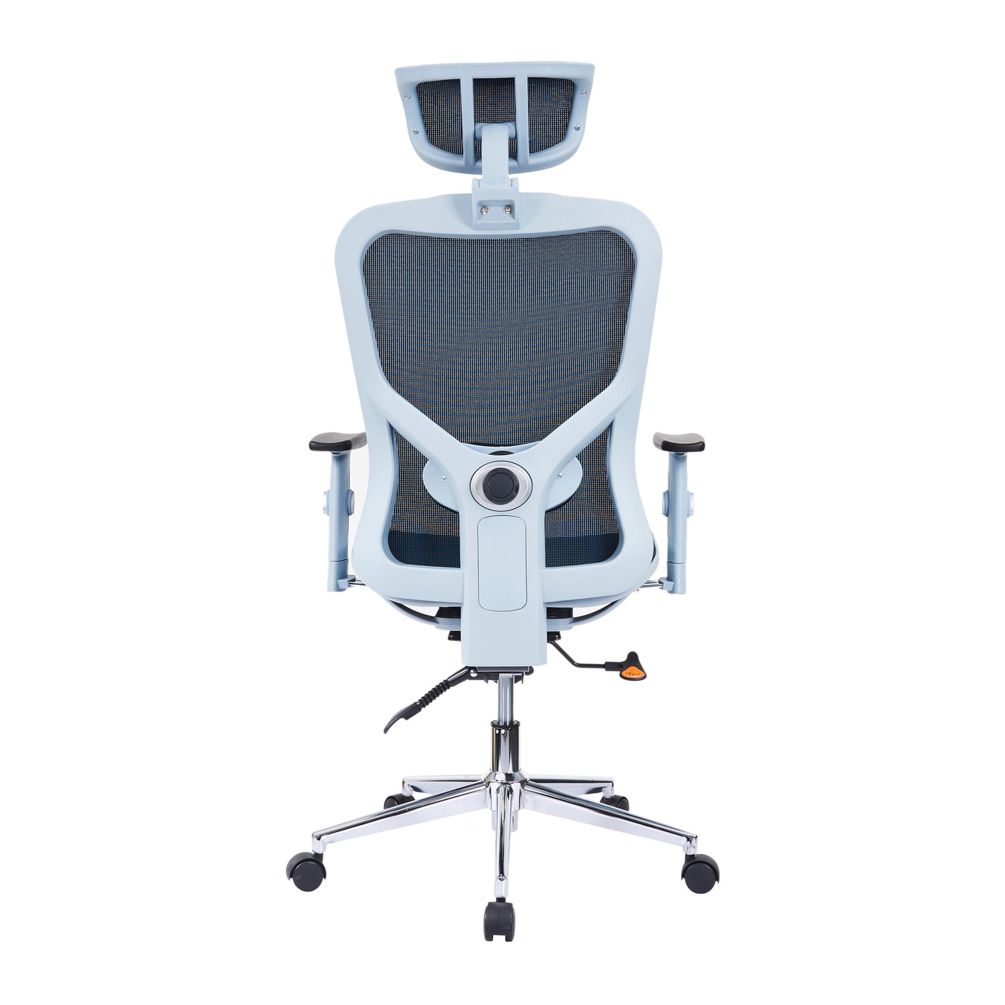 High Back Executive Mesh Office Chair with Arms, Headrest and Lumbar Support, Blue