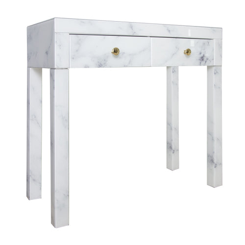 Tempered glass marble texture dressing table