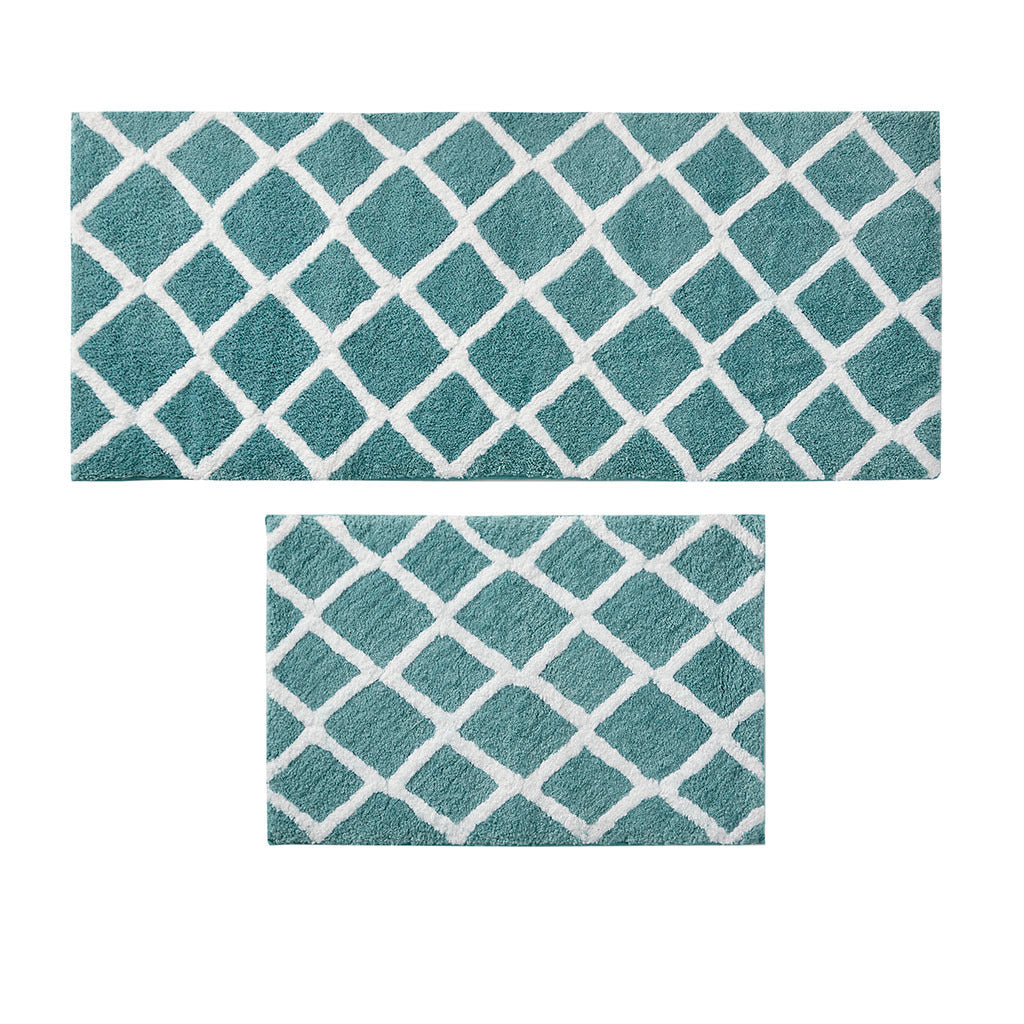 Aqua Reversible High Pile Microfiber Bath Rug