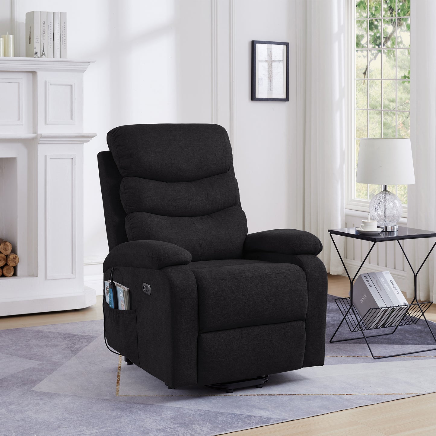 Electric Power Lift Recliner Chair with Massage, Heating, and USB Port