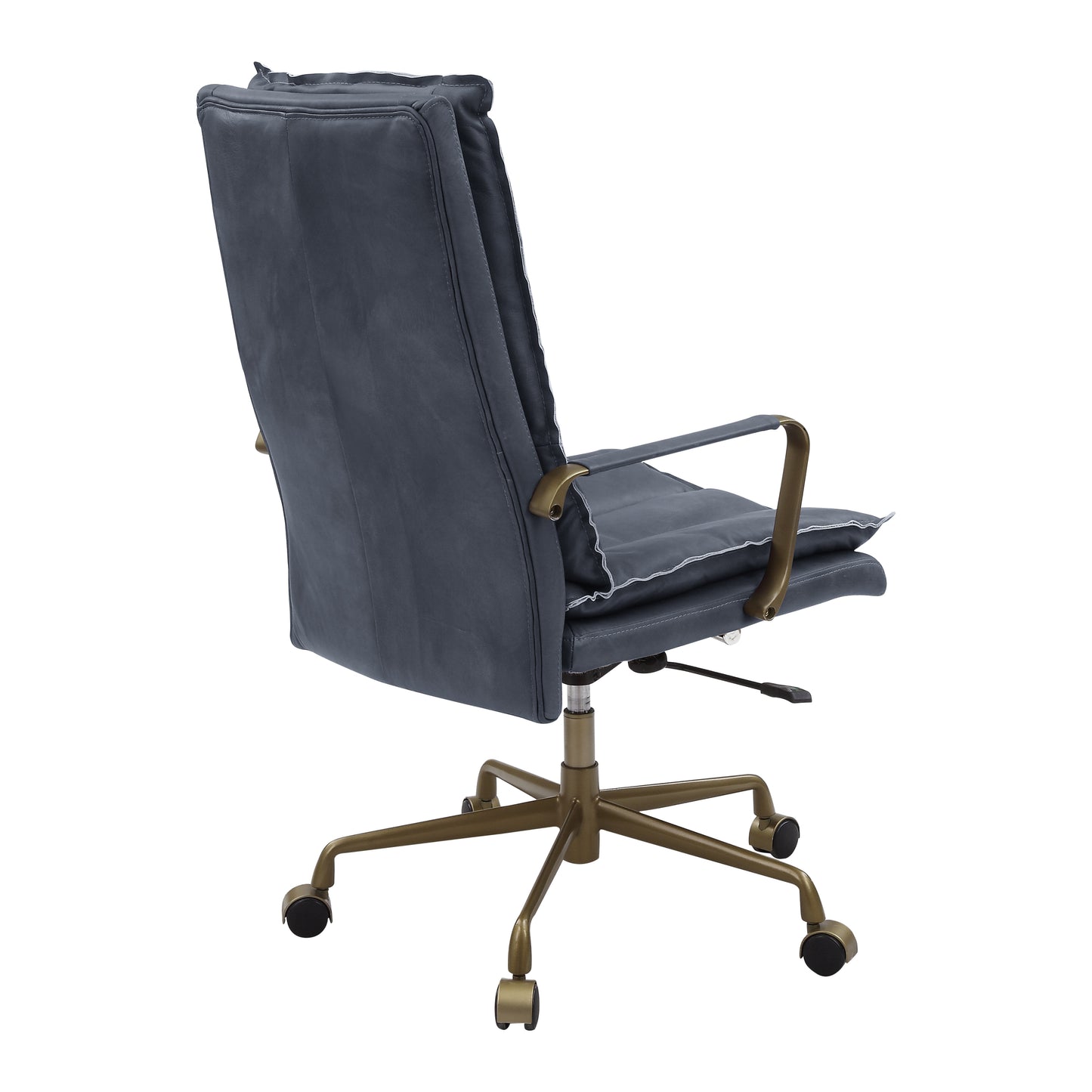 Tinzud Office Chair, Gray Leather 93165