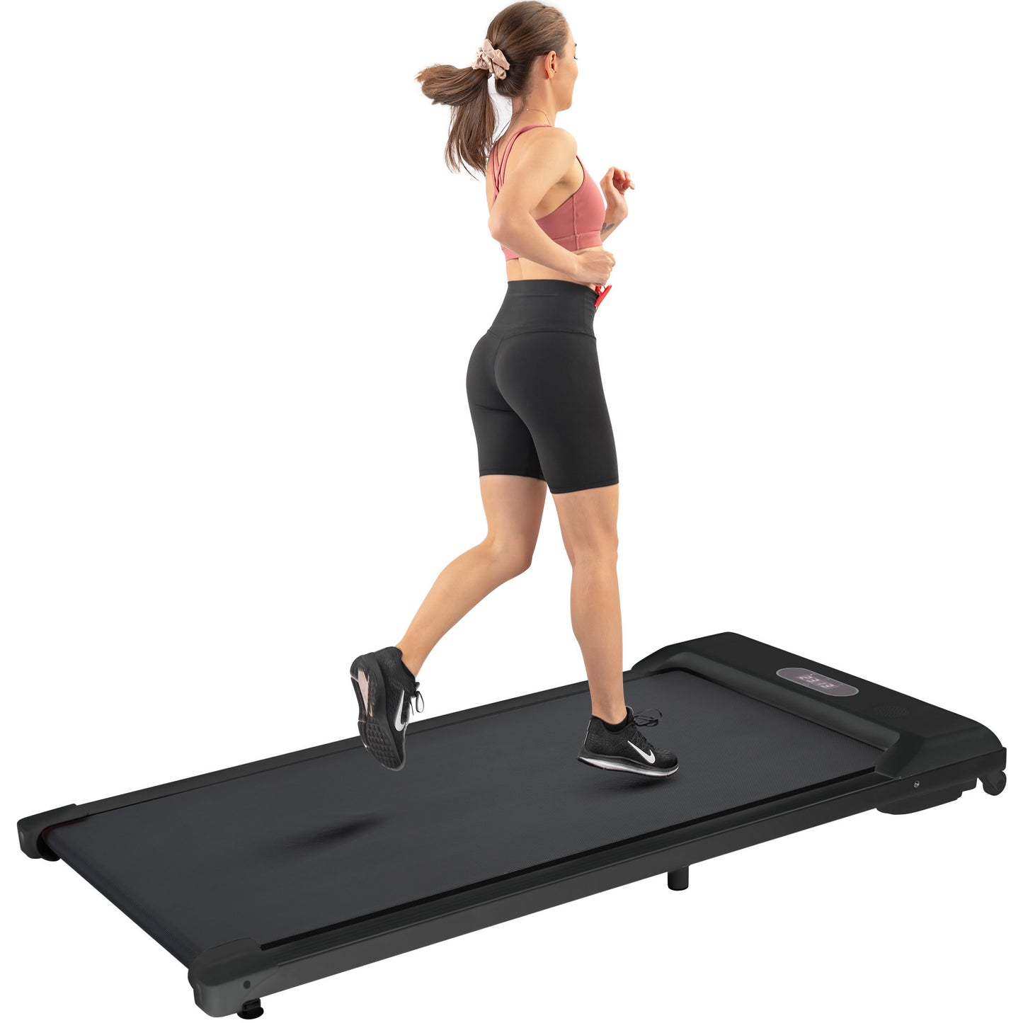 2 in 1 Under Desk Electric Treadmill 2.5HP, with Bluetooth APP and speaker, Remote Control, Display, Walking Jogging Running Machine Fitness Equipment for Home Gym Office