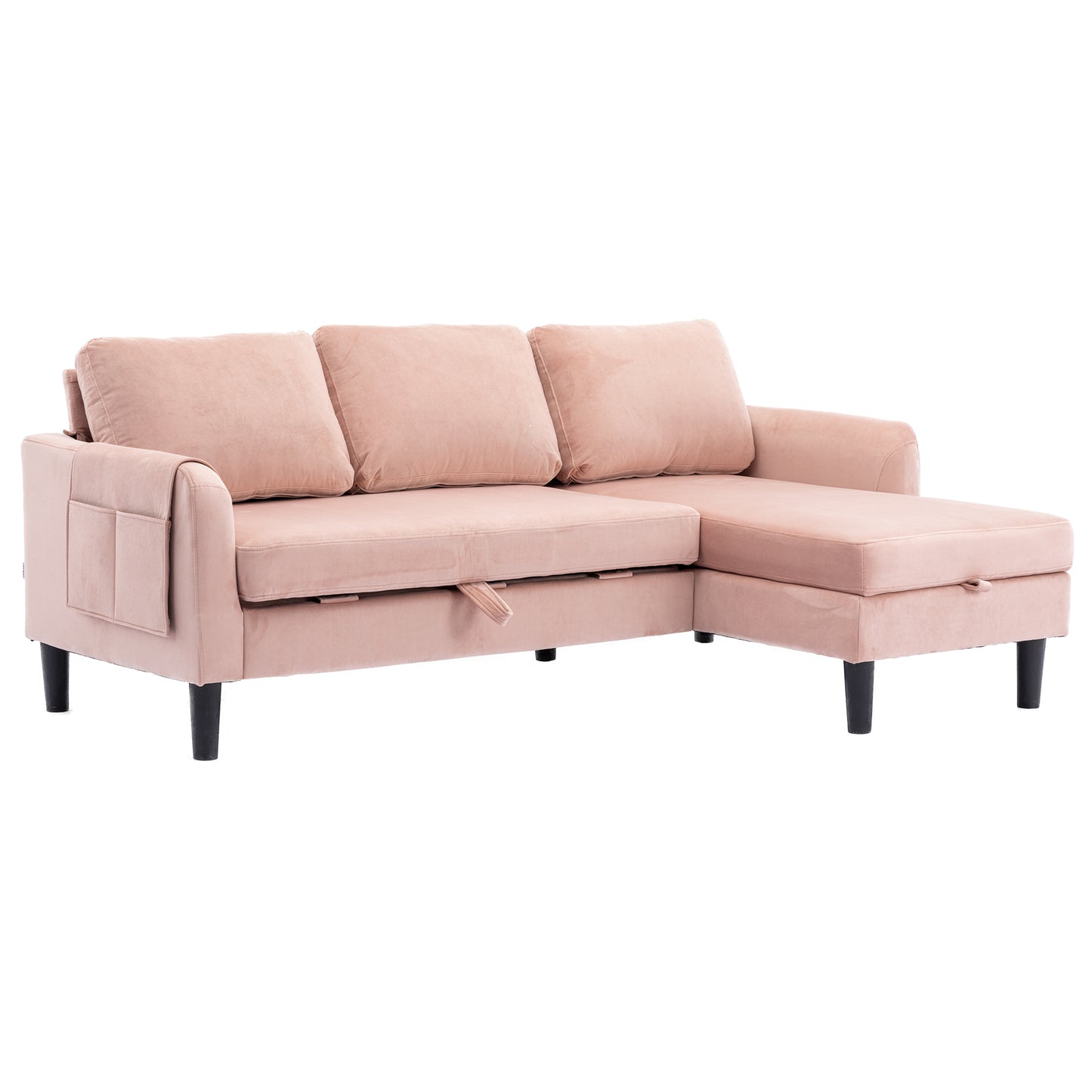 UNITED WE WIN Sectional Sofa Reversible Sectional Sleeper Sectional Sofa with Storage Chaise