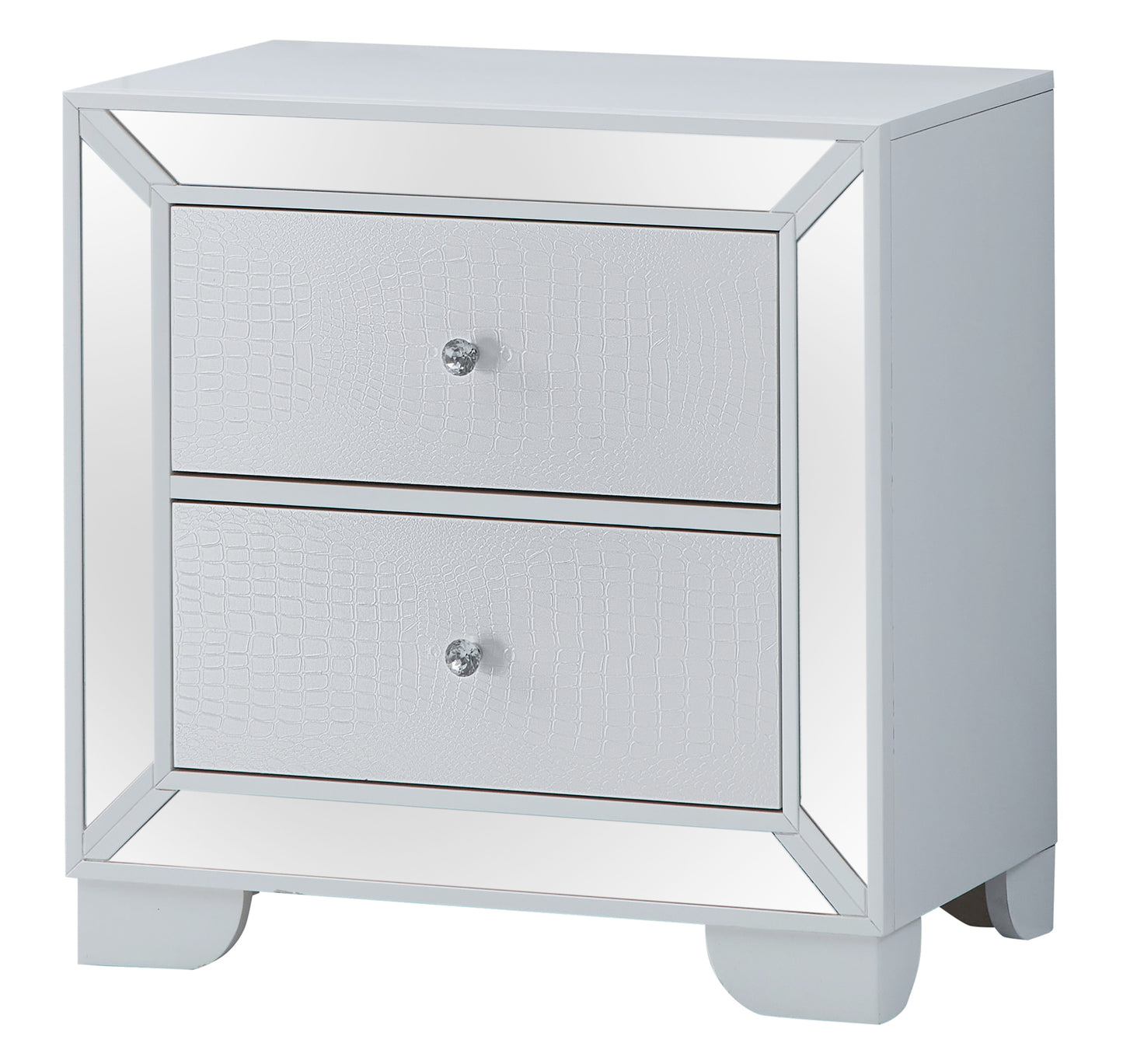 Hollywood Hills G8105-N Nightstand , Silver Champagne