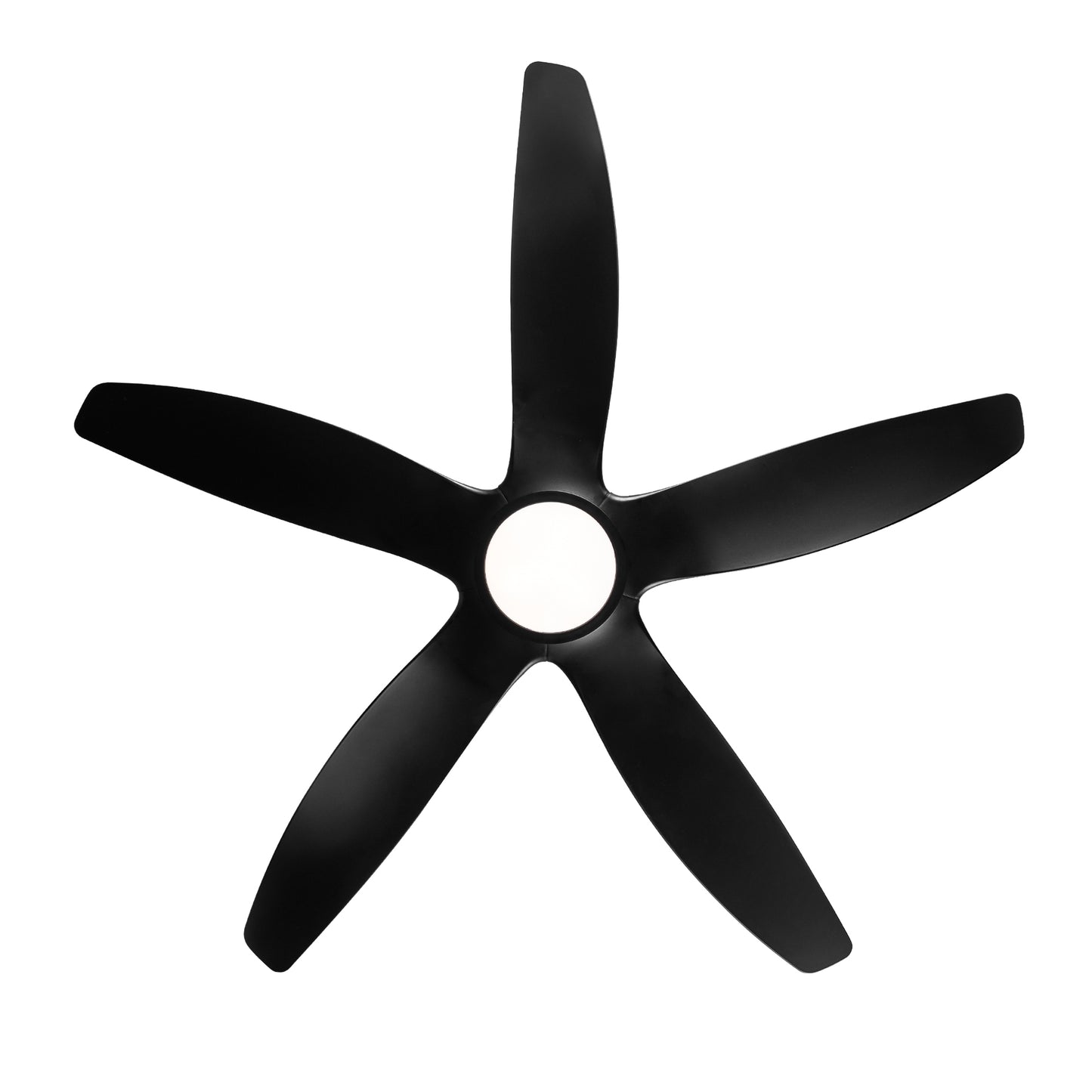 Ceiling Fan with Integrated LED Lighting and Black ABS Blade