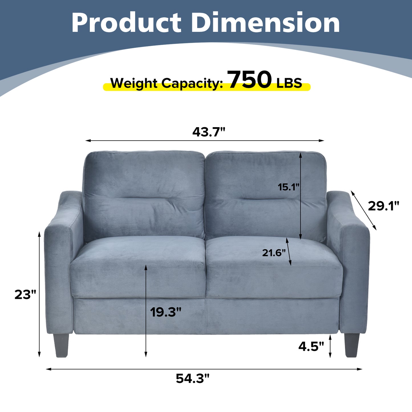 Couch Comfortable Sectional Couches and Sofas for Living Room Bedroom Office Small Space