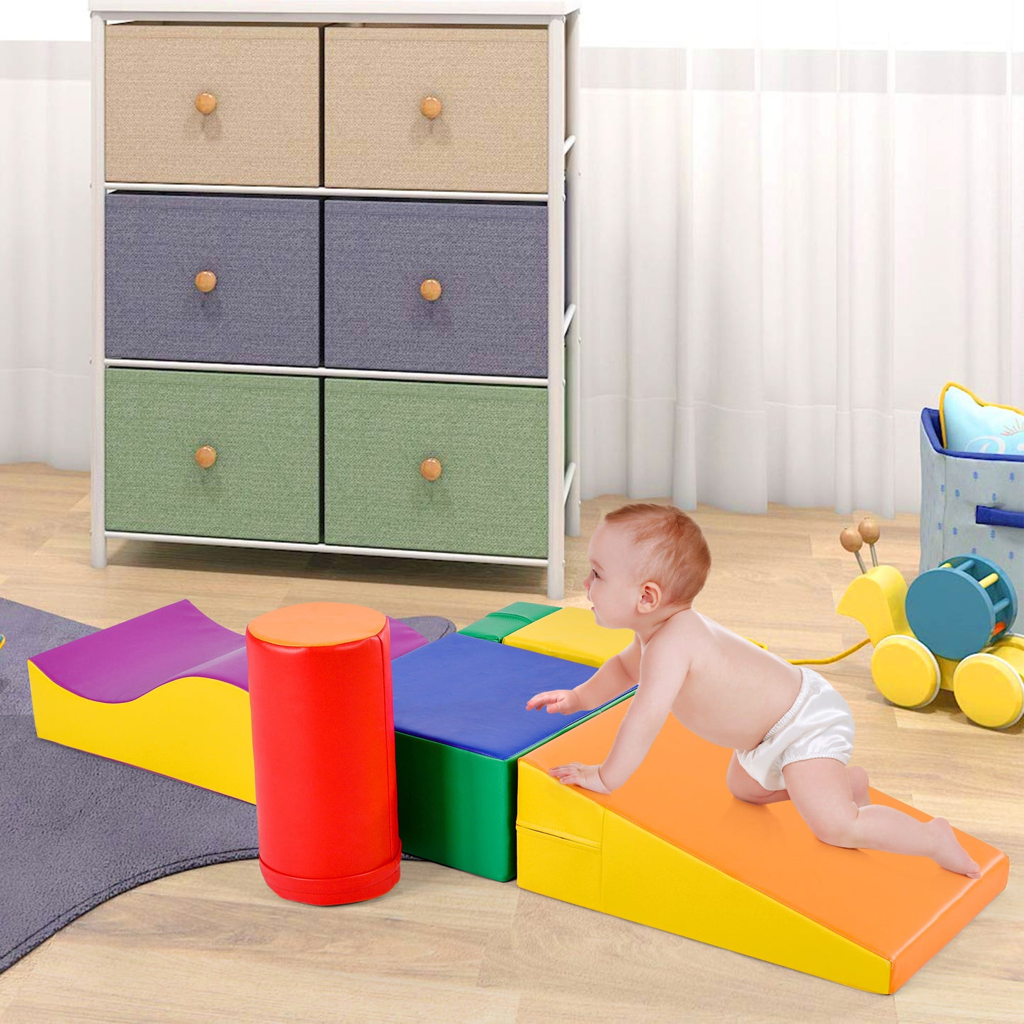 Soft Climbing and Crawling Foam Playset 6 in 1 for Kids