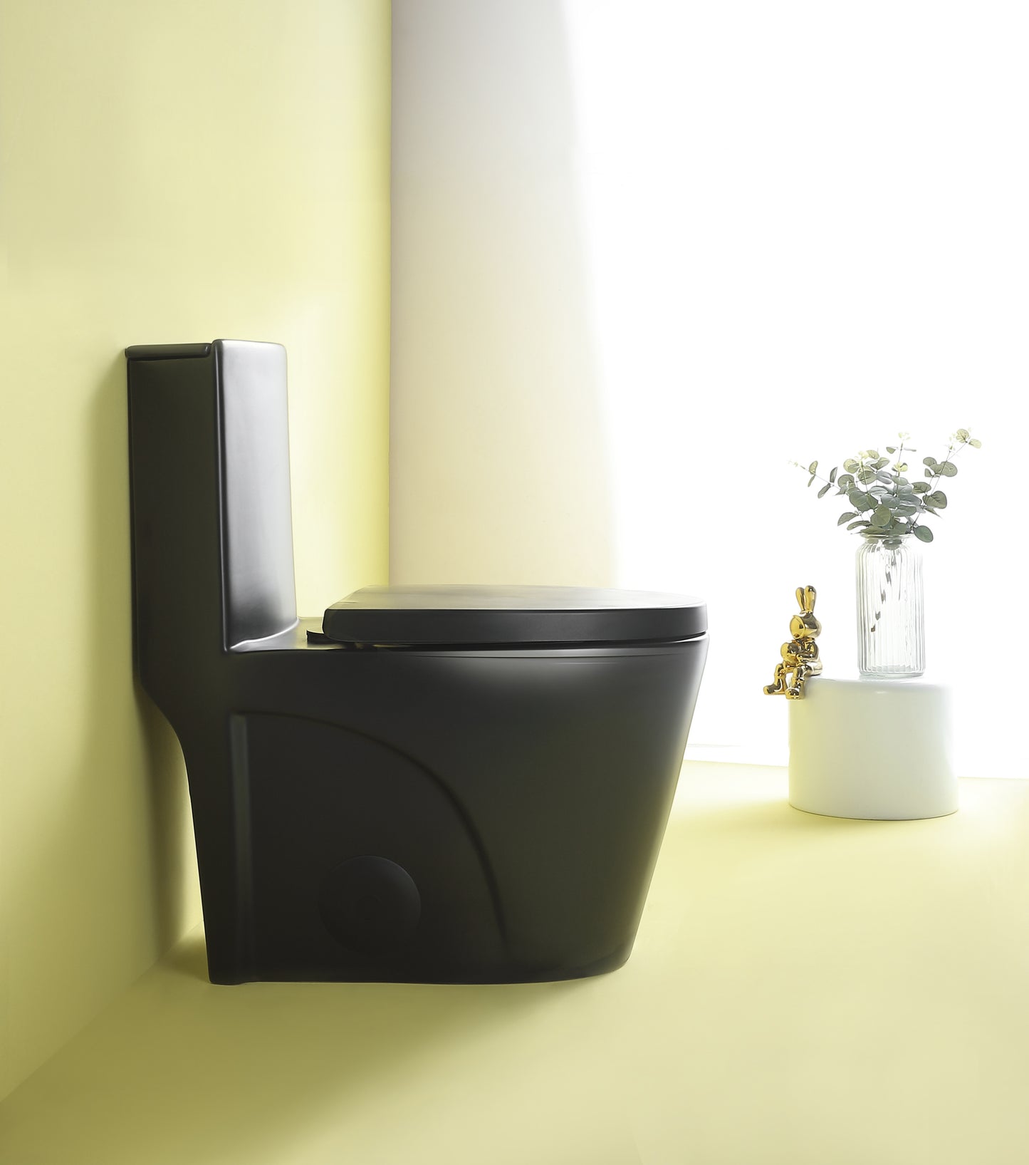 15 5/8 Inch 1.1/1.6 GPF Dual Flush 1-Piece Elongated Toilet with Soft-Close Seat - ROSE 23T01-RS