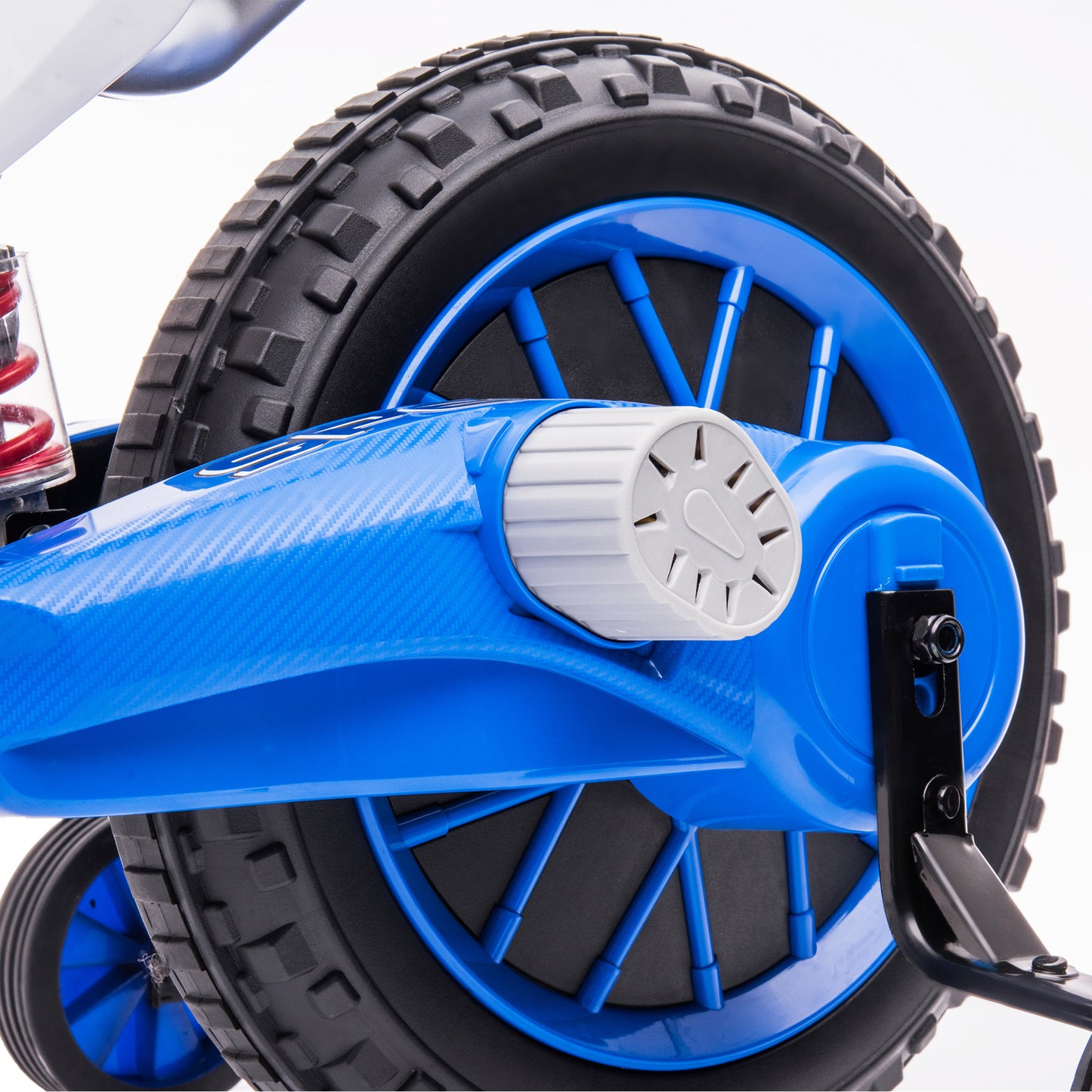 12V Kids Ride on Toy Motorcycle, Electric Motor Toy Bike with Training Wheels for Kids 3-6, Blue