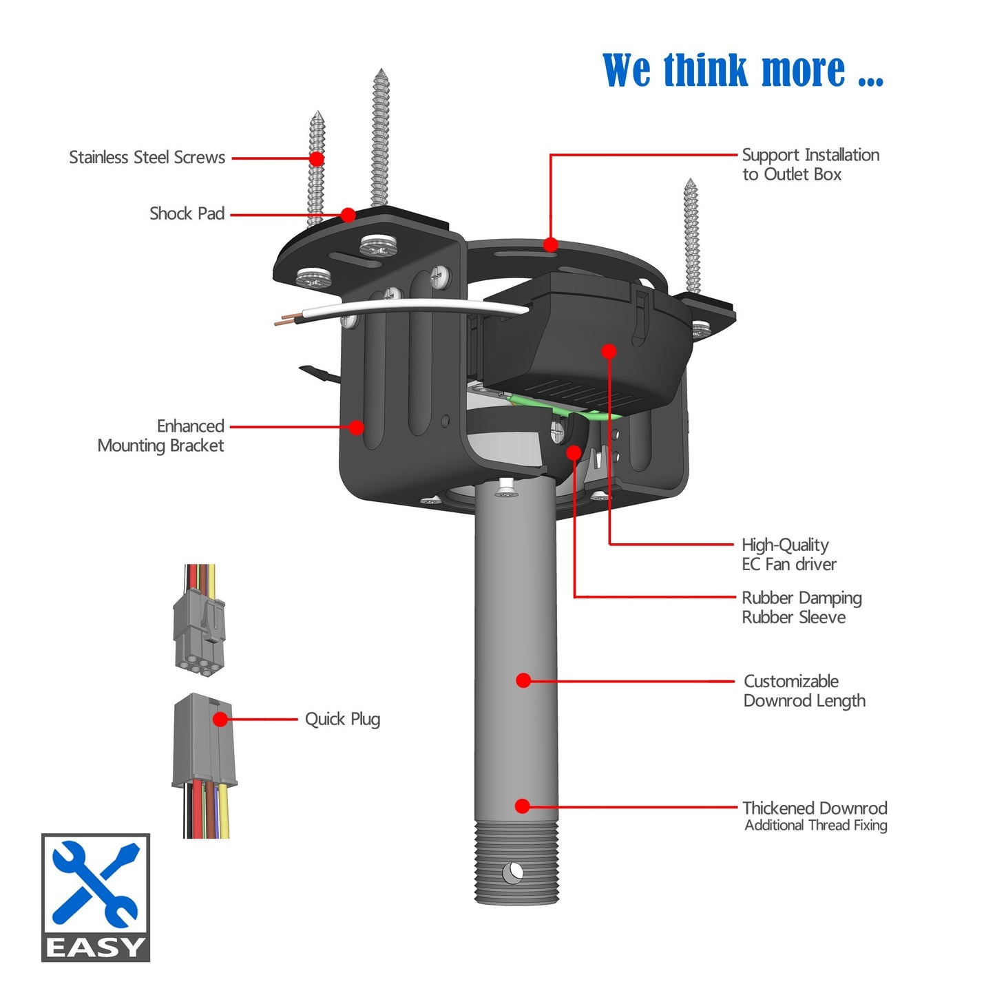 LED Ceiling Fan with Metal Rattan Frame and 6-Speed Control