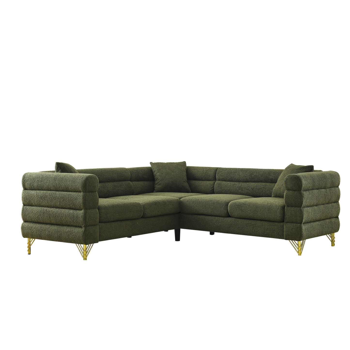 Oversized L-Shaped Sectional Sofa with Streamline Modern Design and Durable Construction