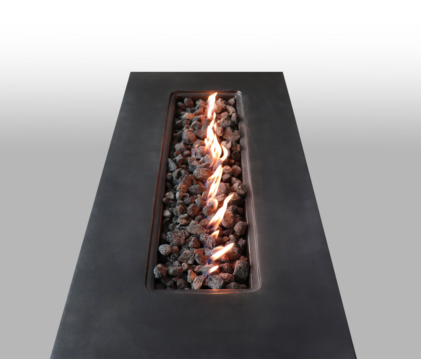 24'' H Concrete Propane/Natural Gas Outdoor Fire Pit Table with Charcoal Finish