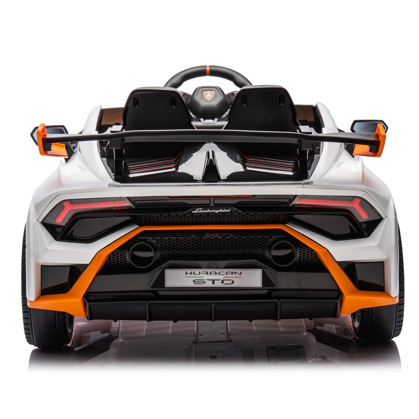 Lamborghini Huracan Sto 24V Kids Electric Ride-On Drift Car: Speeds 1.86-5.59 MPH, Ages 3-8, Foam Front Wheels, 360° Spin, LED Lights, Dynamic Music, Early Learning, USB Port, Drift Feature