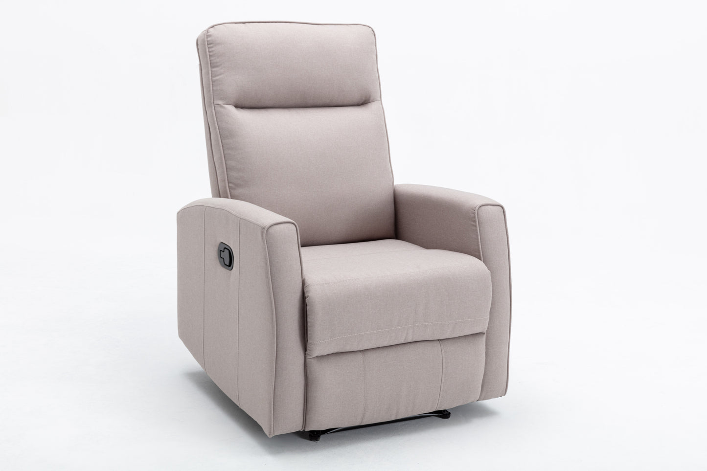 Cream Fabric Single Chair Manual Recliner for Living Room & Bedroom