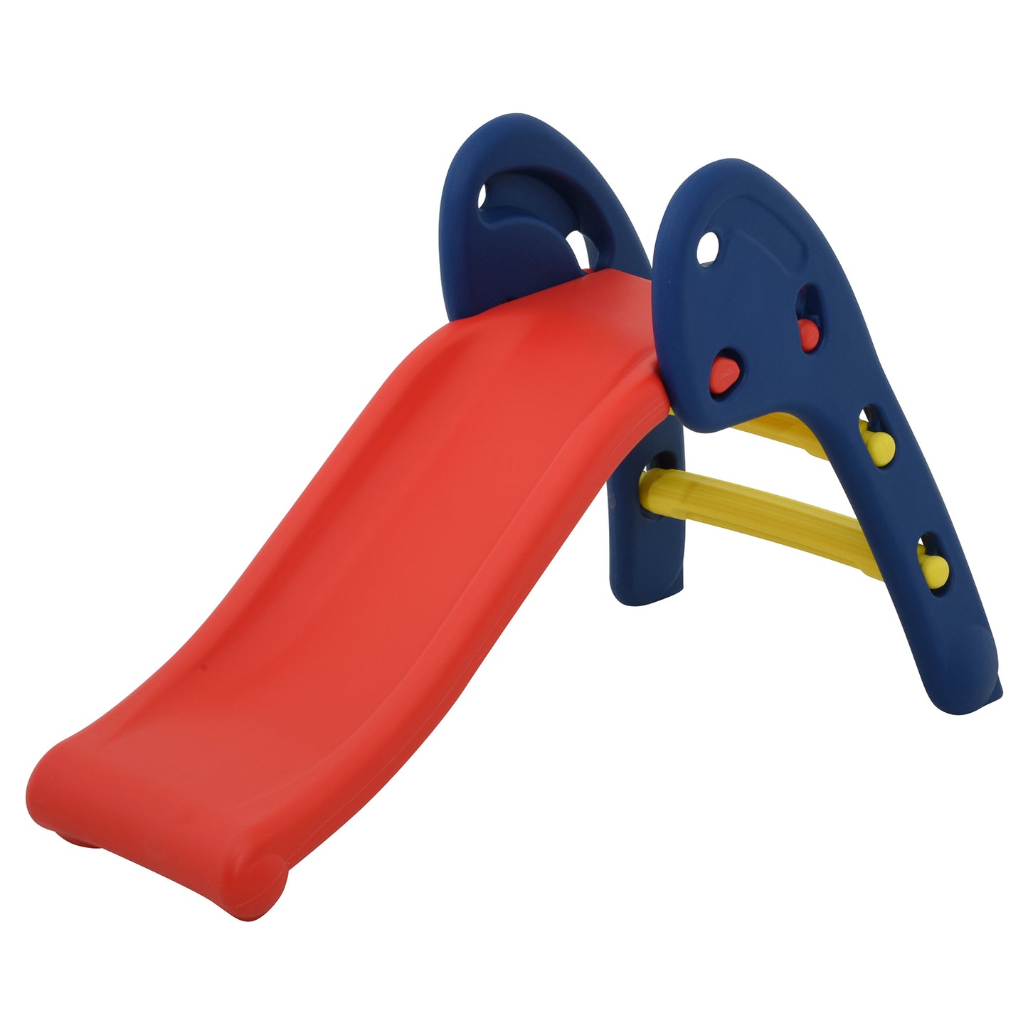 CE Approved Foldable Kids Plastic Slide - Blue Red Yellow