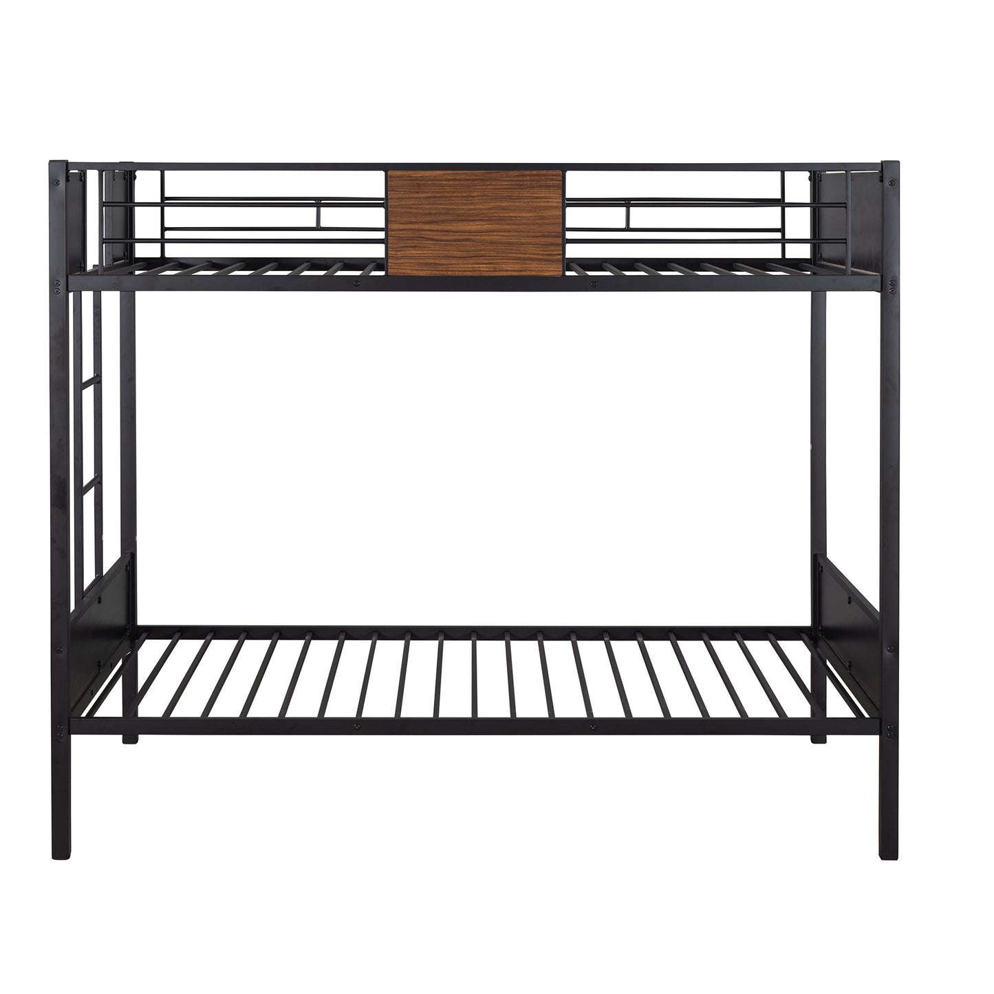 Steel Frame Twin Over Twin Bunk Bed with Safety Rail and Ladder for Bedroom, Dorm, Boys, Girls, Adults