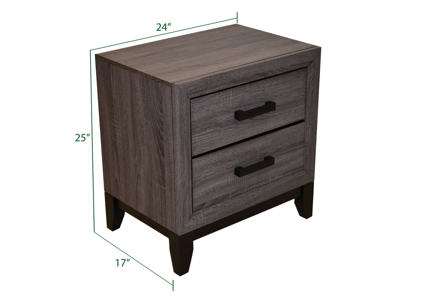 Sierra Wood Nightstand in Gray