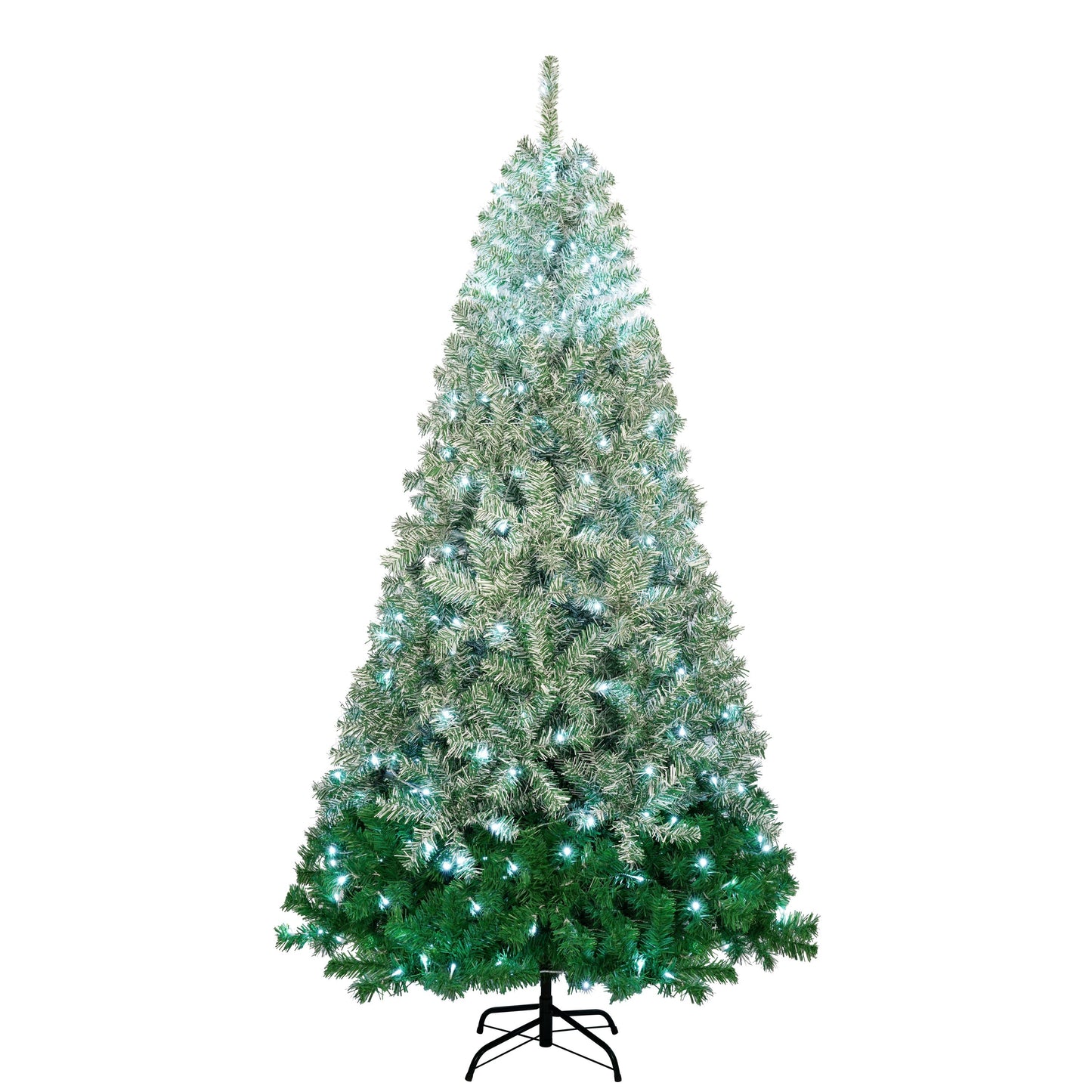 Classic Pine Christmas Tree with Gradient Design and 300 Cool White LED Lights