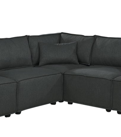 Jenson Dark Gray Linen Modular Sectional Sofa