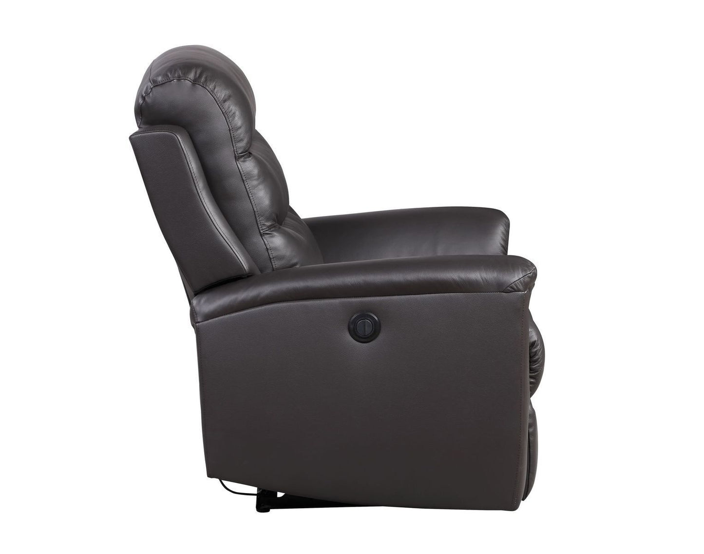 Ava Recliner in Brown Top Grain Leather Match with Power Motion