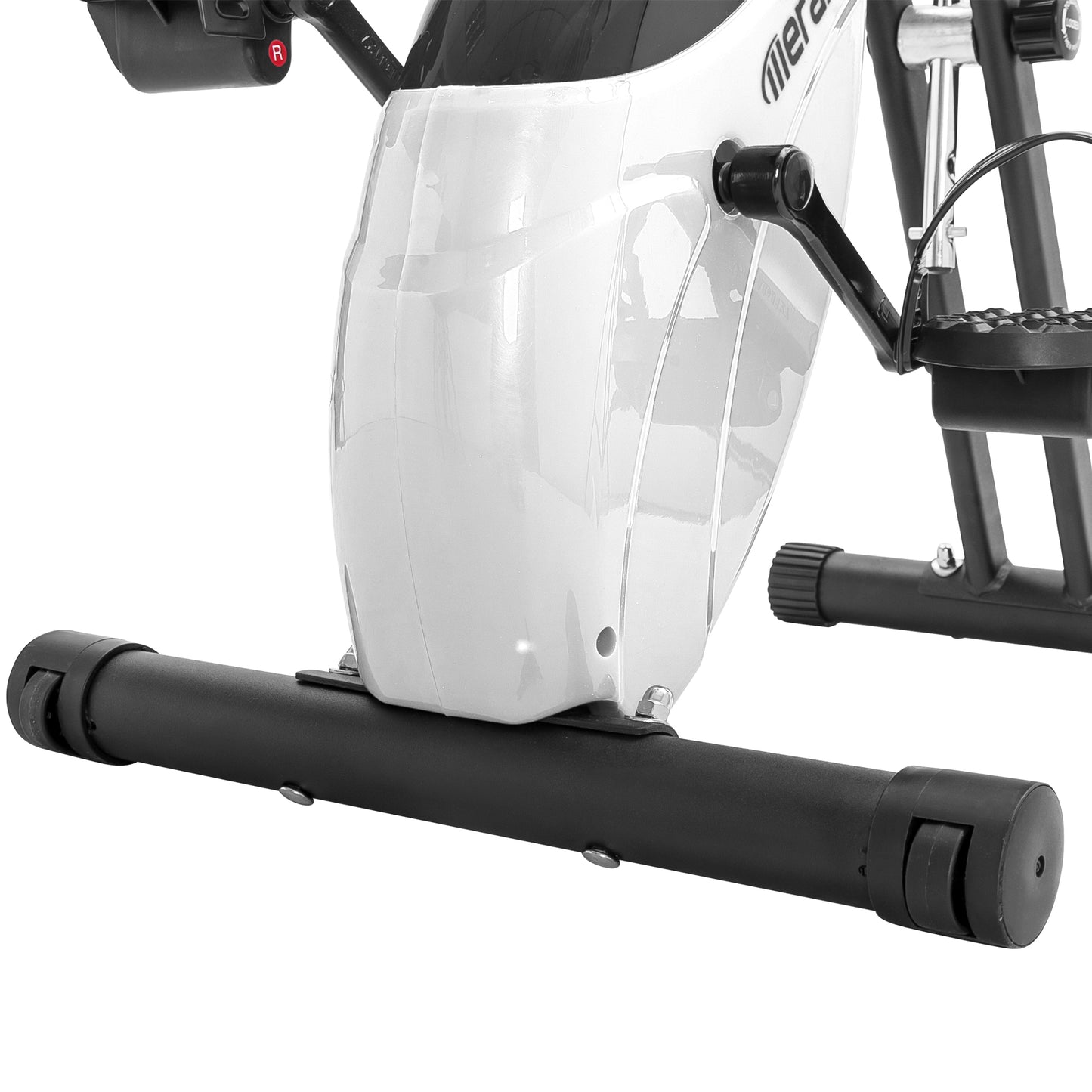 Folding Exercise Bike, Fitness Upright and Recumbent X-Bike with 10-Level Adjustable Resistance, Arm Bands and Backrest