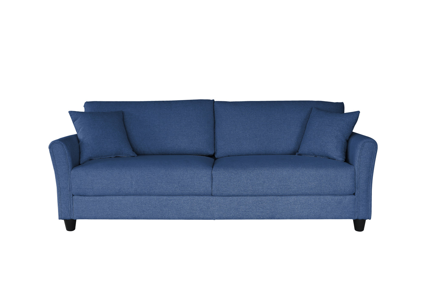 Blue Linen 3-Seat Sofa