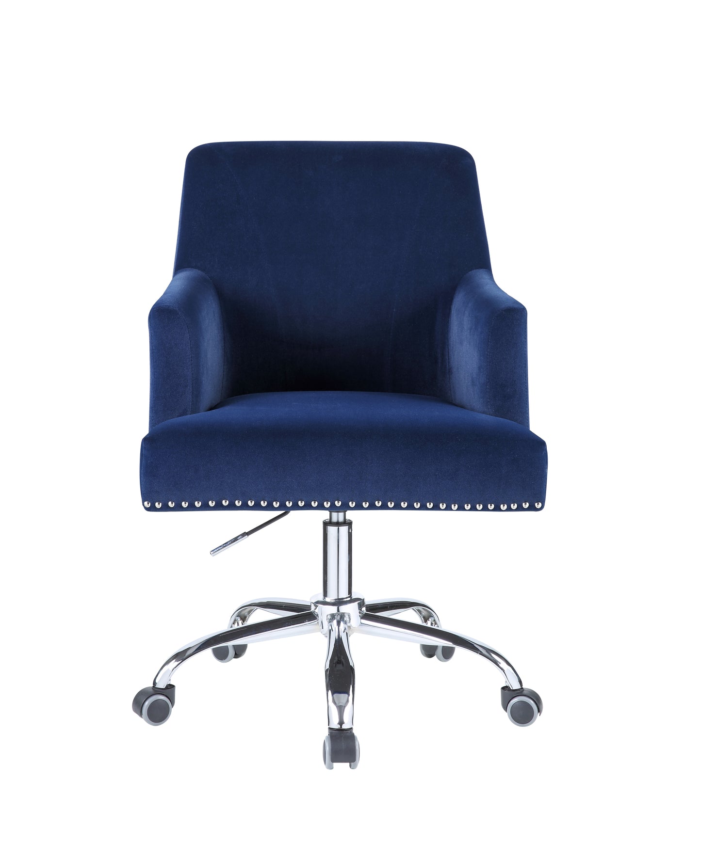 Trenerry Office Chair in Blue Velvet & Chrome Finish OF00117