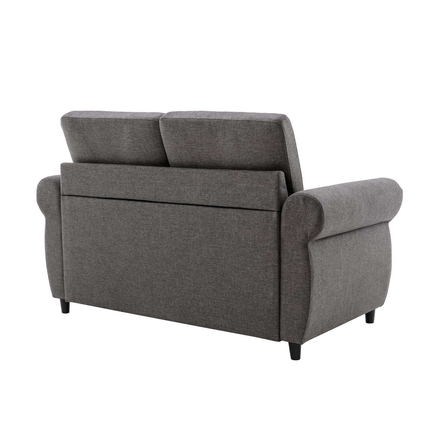 57.5 Orisfur Gray Loveseat Sleeper Sofa Bed with Memory Foam Mattress for Living Room Spaces