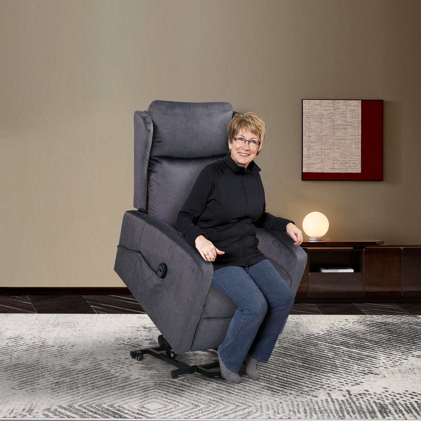 Adjustable Power Lift Recliner Chair with Remote Control