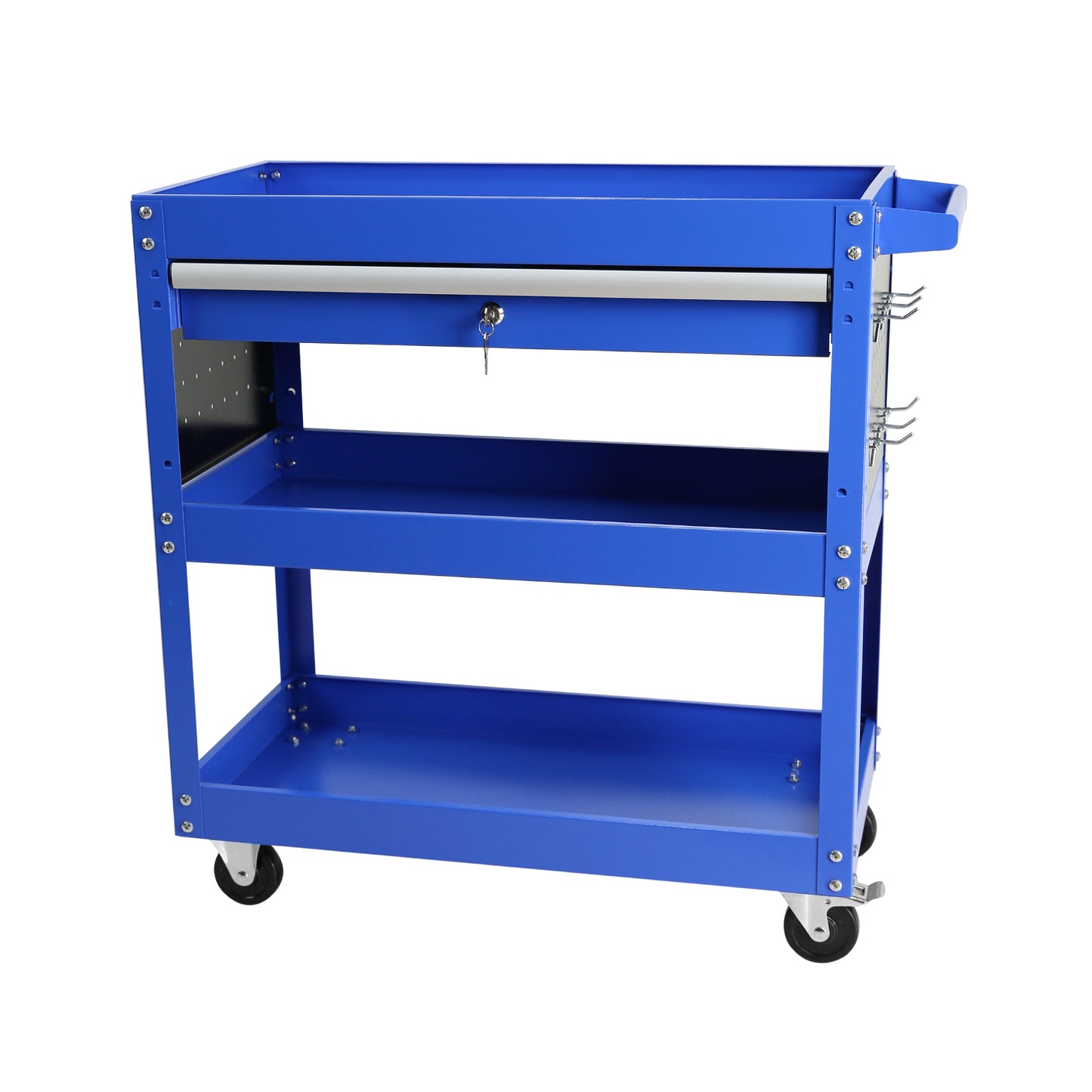 Rolling Tool Cart, Premium 1-Drawer Utility Cart, Heavy Duty Industrial Storage Organizer Mechanic Service Cart with Wheels and Locking System