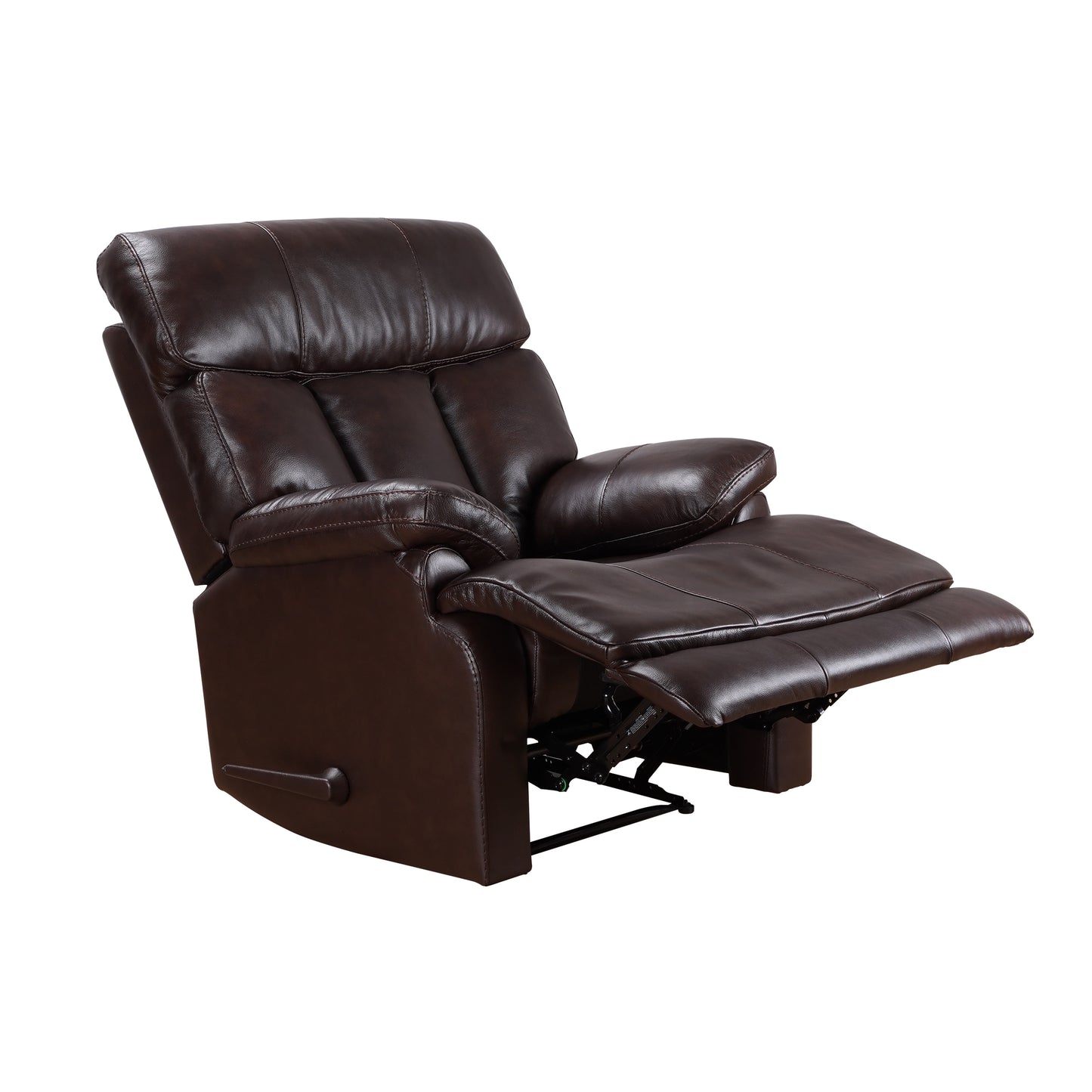 Luxurious Prague Top Grain Leather Manual Recliner with Extended Footrest