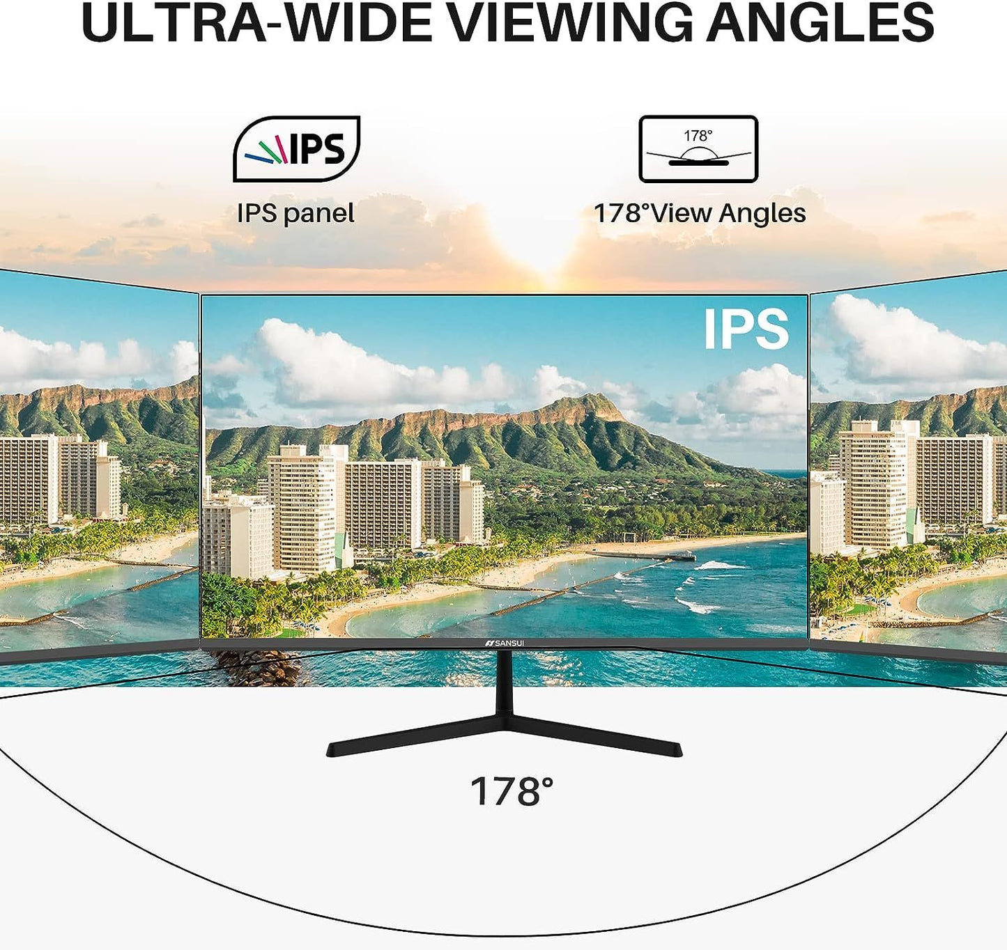 27 Sansui Computer Monitor with 100Hz Refresh Rate and HDR10 Support