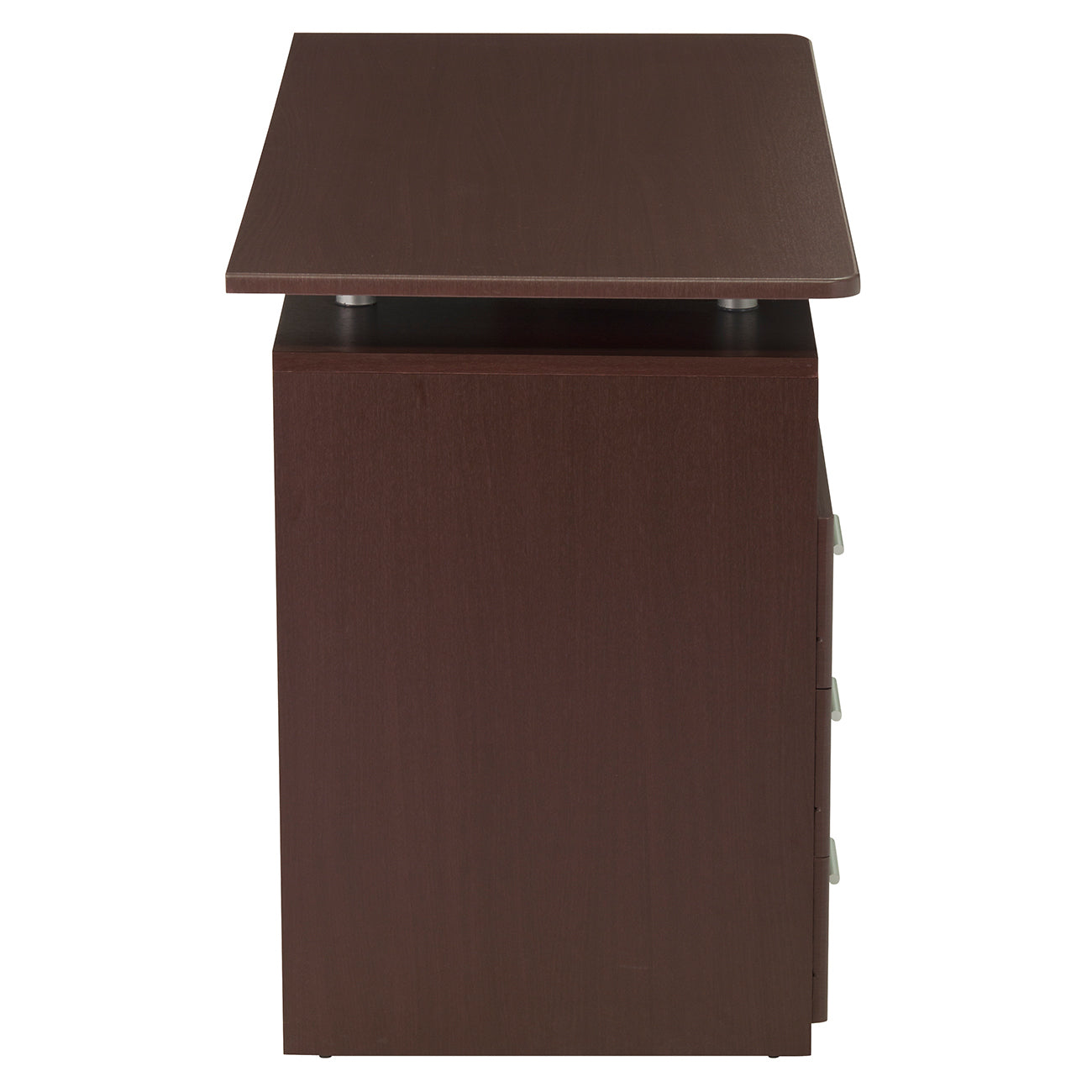 Stylish Chocolate Computer Desk with Spacious Storage