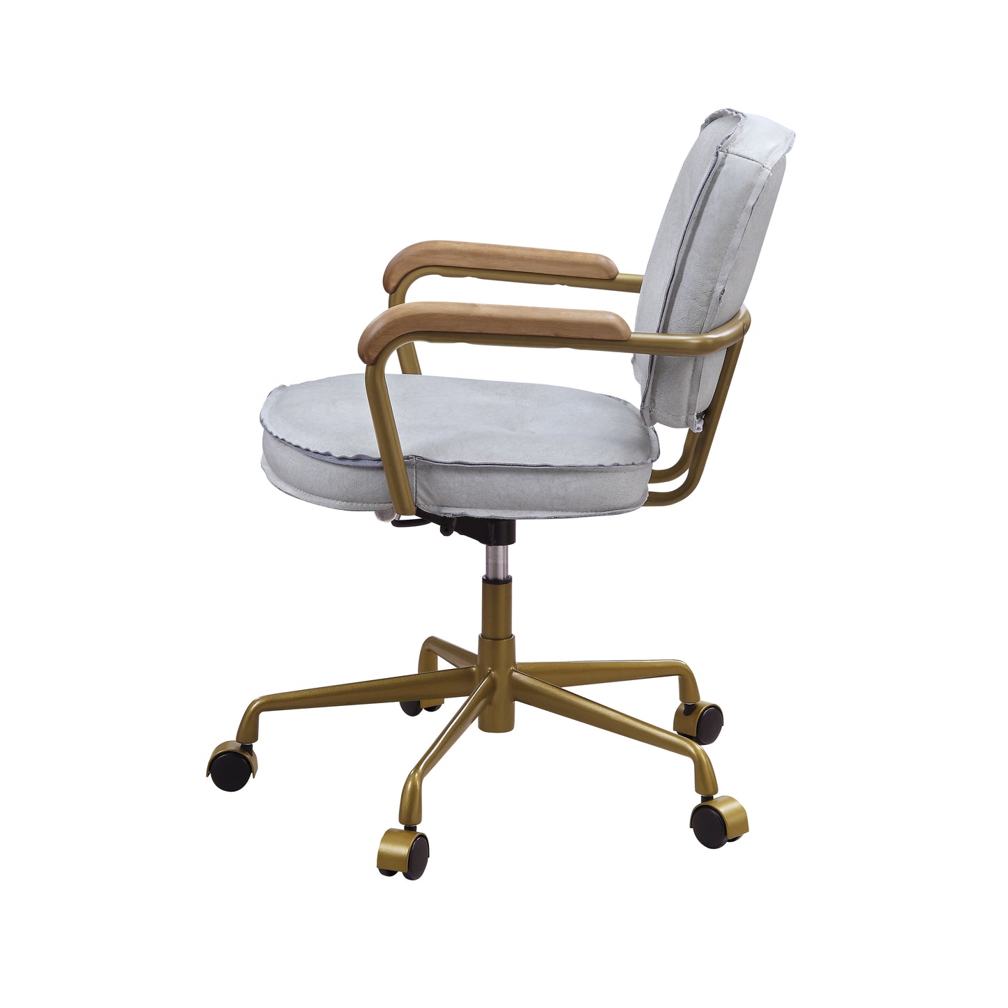 Siecross Office Chair in Vintage White Top Grain Leather 93172