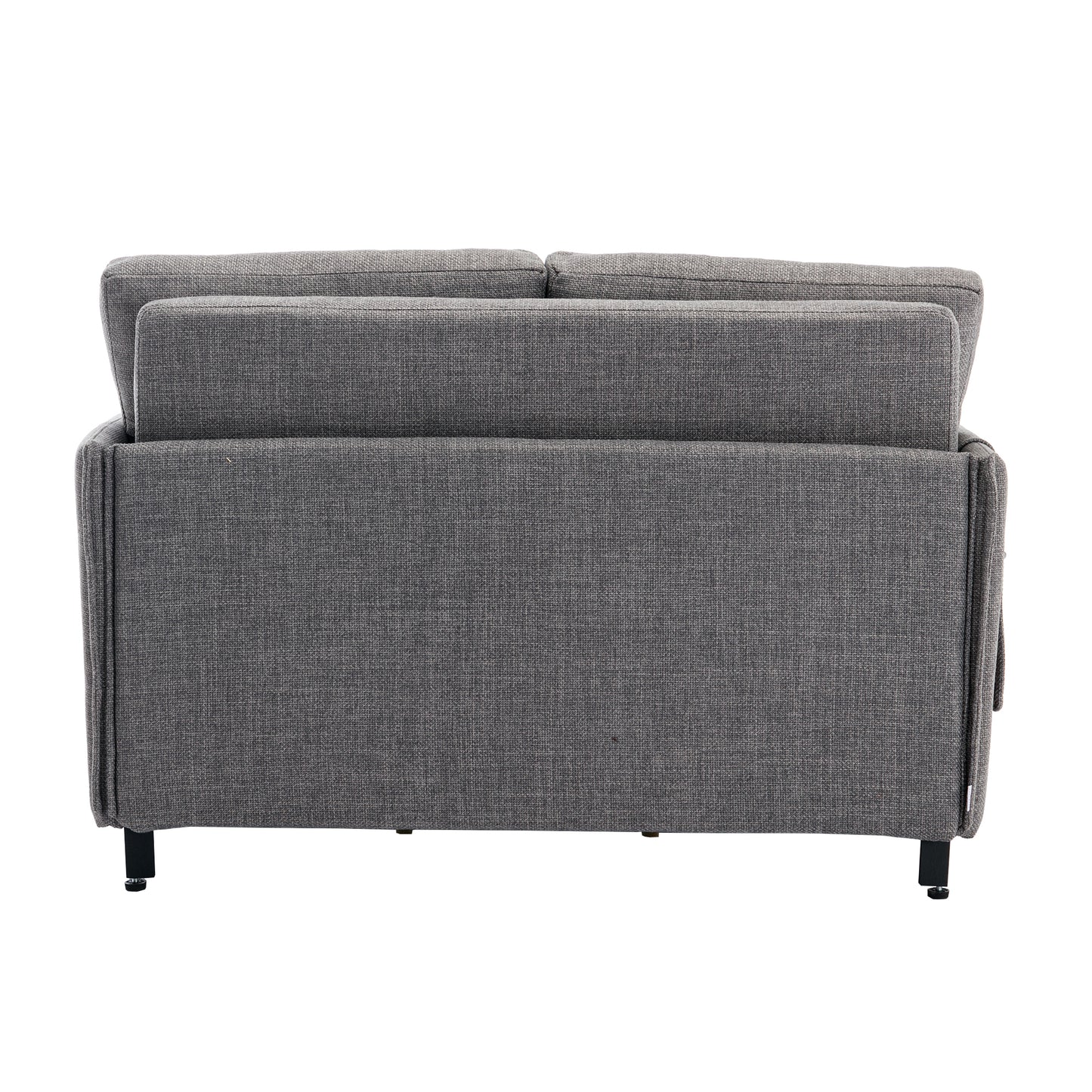 Convertible Sleeper Sofa Bed, Modern Velvet Loveseat Couch with Pull Out Bed, Small Love Seat Futon Sofa Bed with Headboard, 2 Pillows & Side Pockets for Living Room