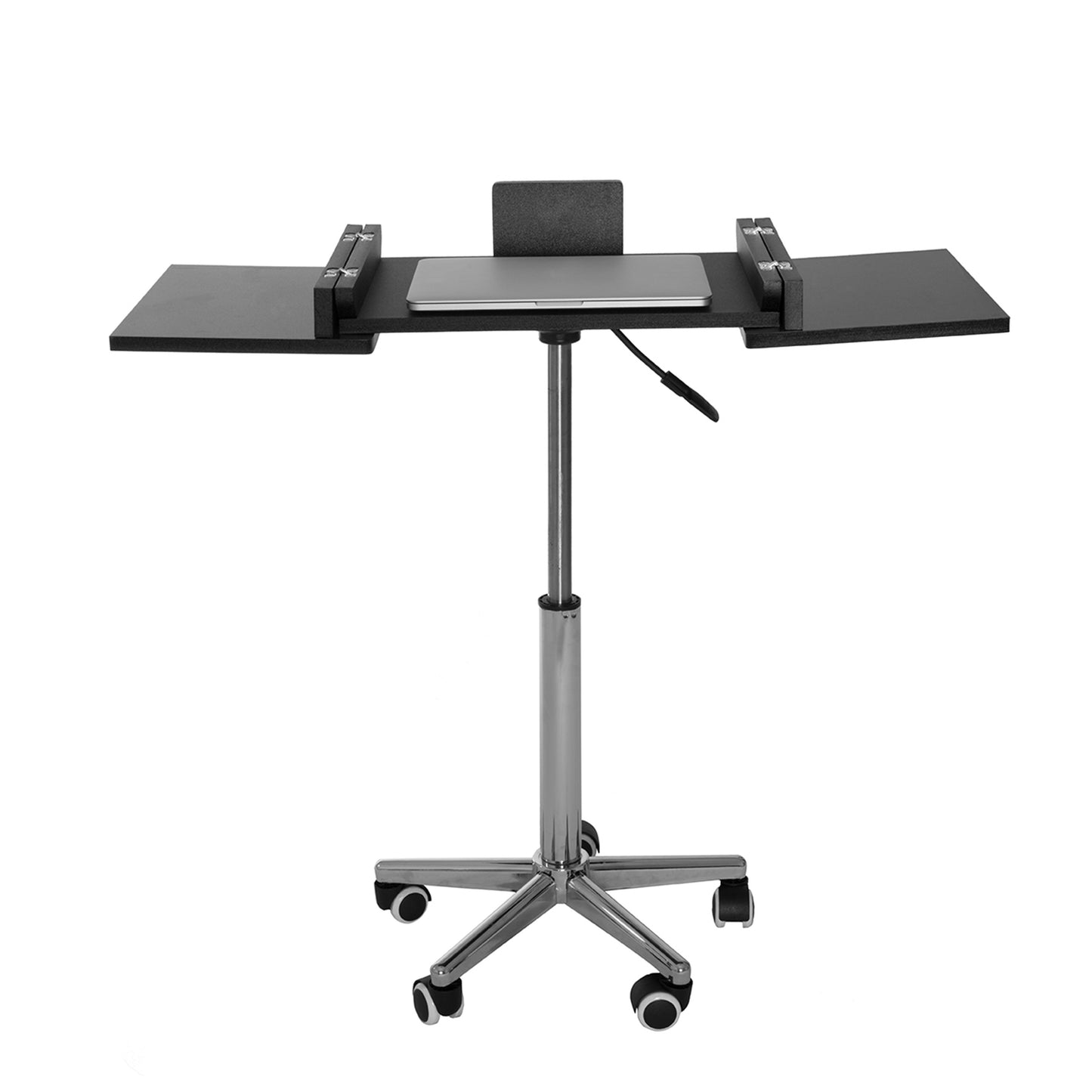 Techni Mobili Adjustable Laptop Cart with Folding Panels, Graphite