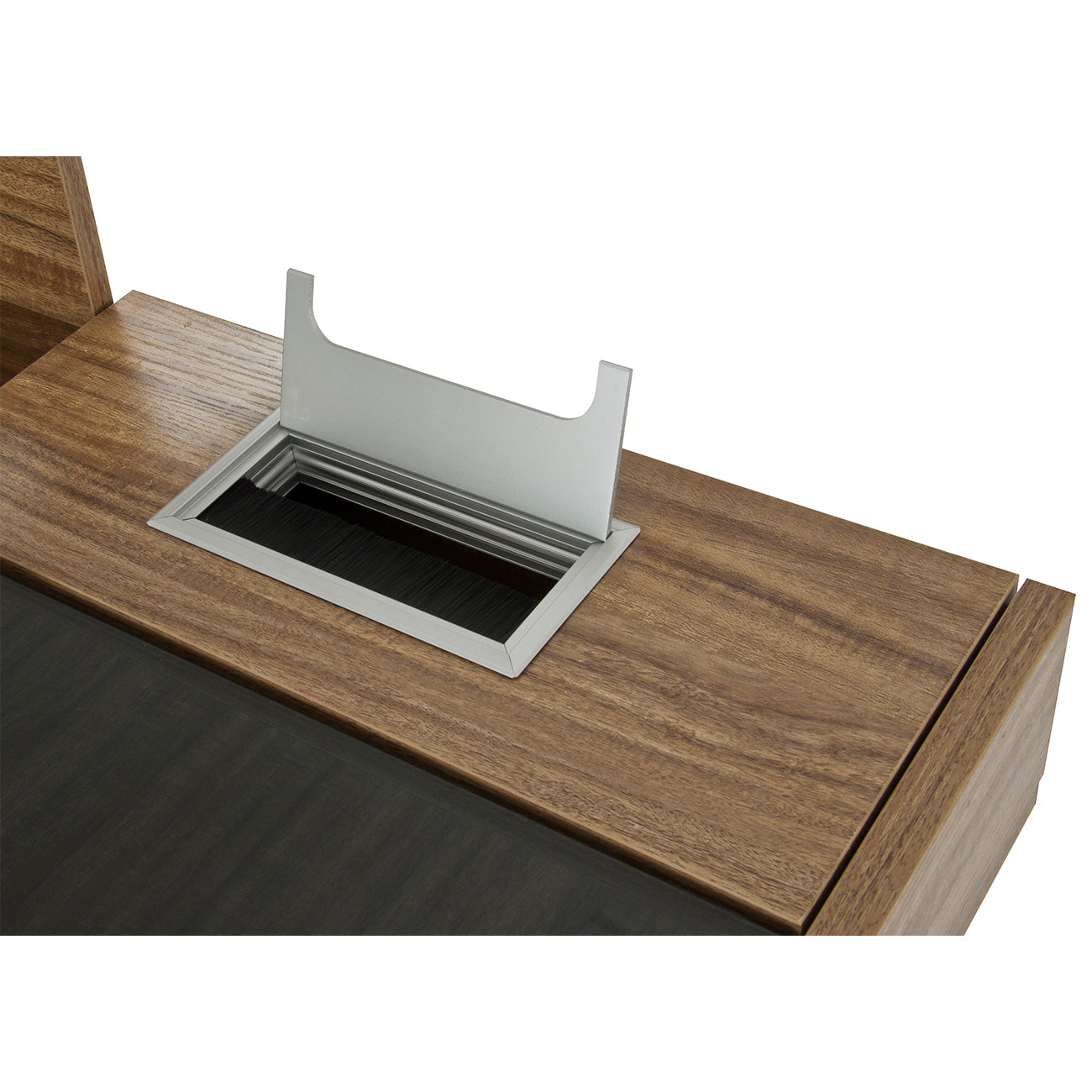 Stylish Walnut Computer Desk with Ample Storage