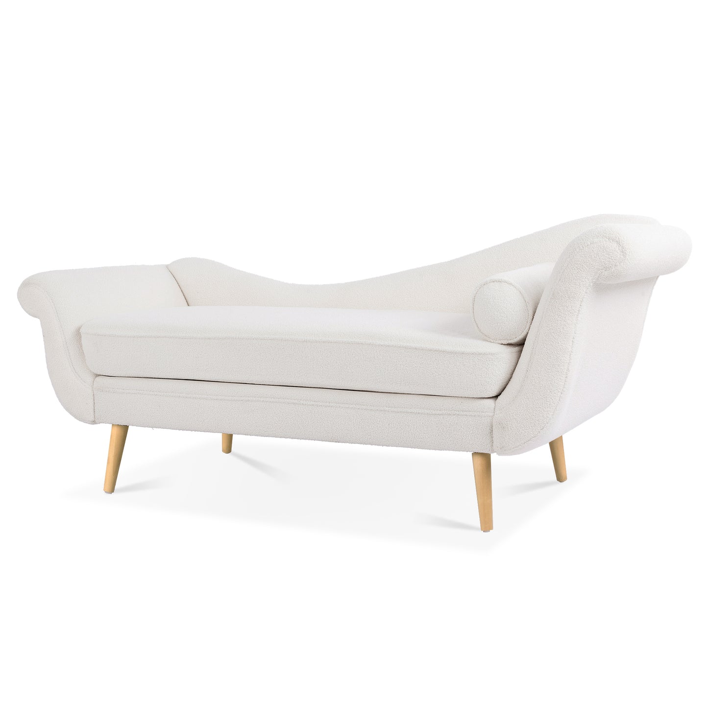 Chaise Lounge with Scroll Arms