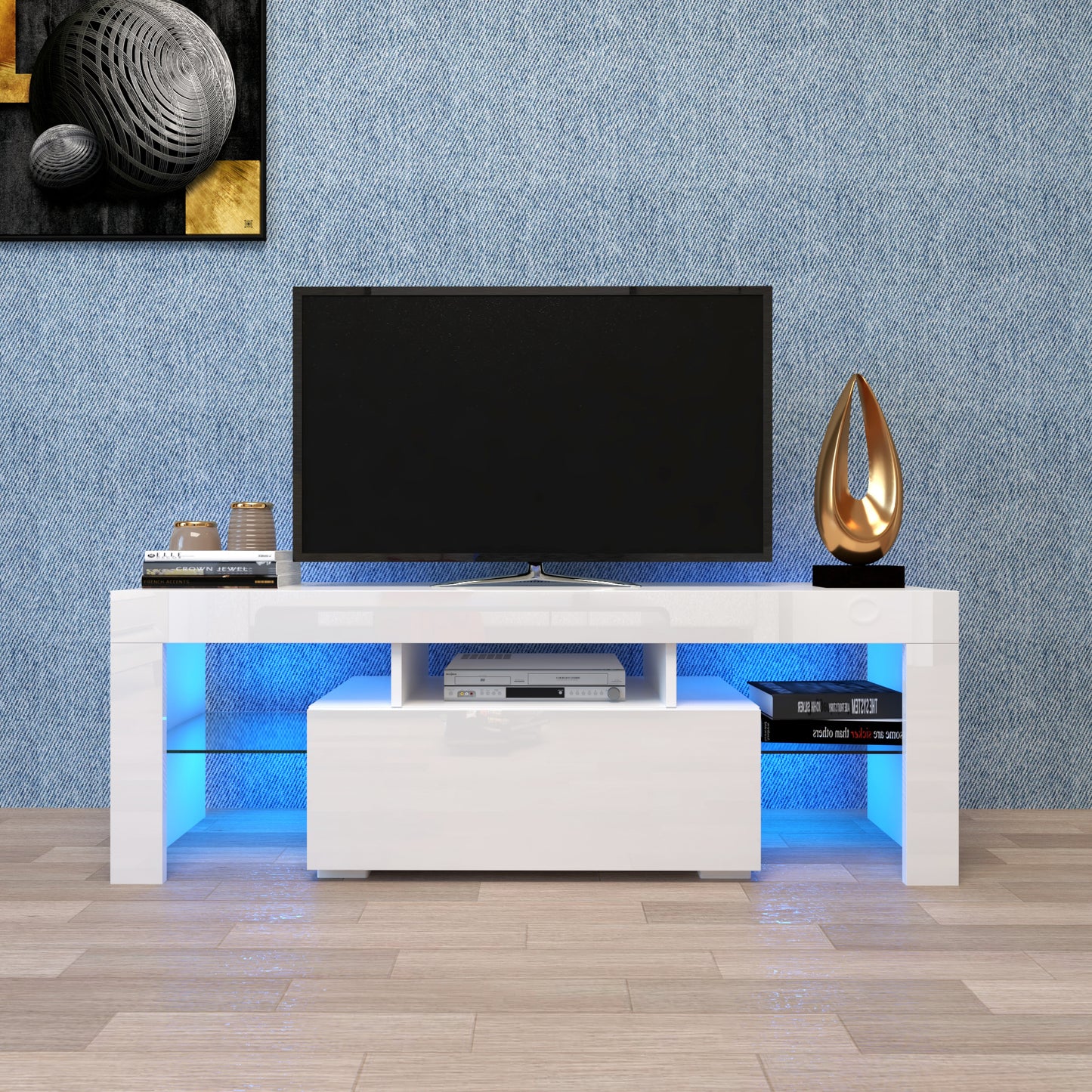 Modern LED Entertainment TV Stand with Elegant Design