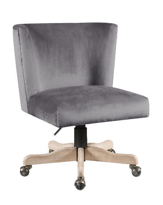 Cliasca Office Chair, Gray Velvet 93073