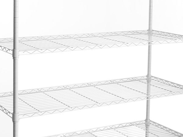 7 Tier Wire Shelving Unit, 2450 LBS NSF Height Adjustable Metal Garage Storage Shelves with Wheels, Heavy Duty Storage Wire Rack Metal Shelves - White