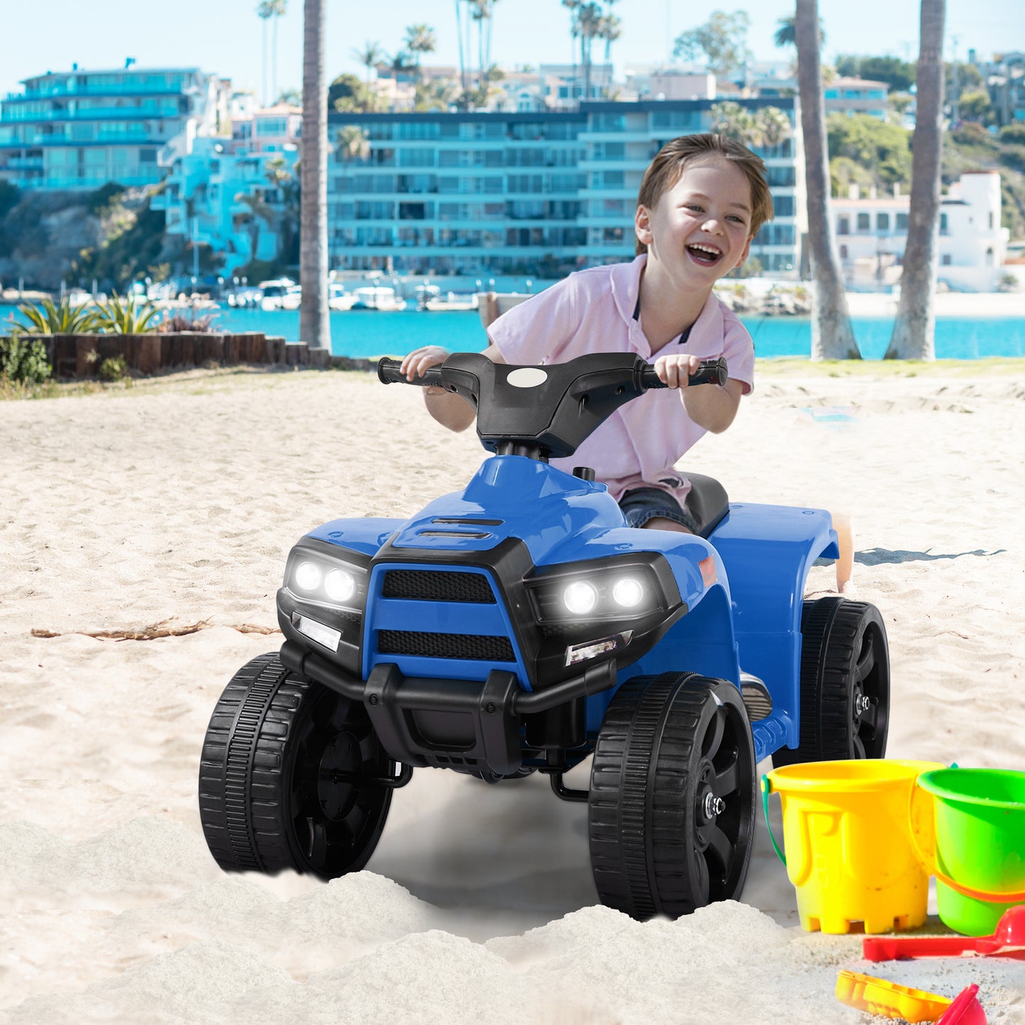 Kids Electric ATV Quad Ride On Car Toy - Blue