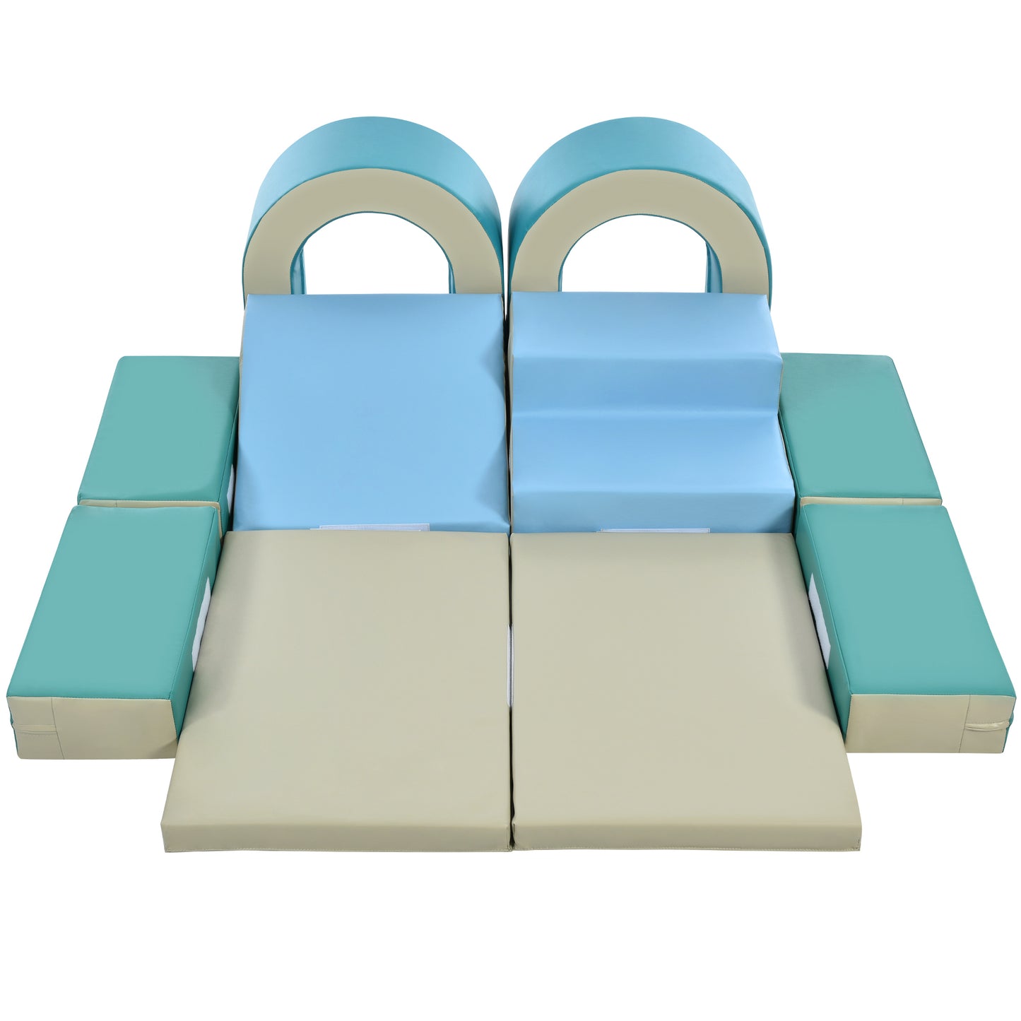 Soft Climb and Crawl Foam Playset 10 in 1, Safe Soft Foam Nugget Block for Infants, Preschools, Toddlers, Kids Crawling and Climbing Indoor Active Play Structure