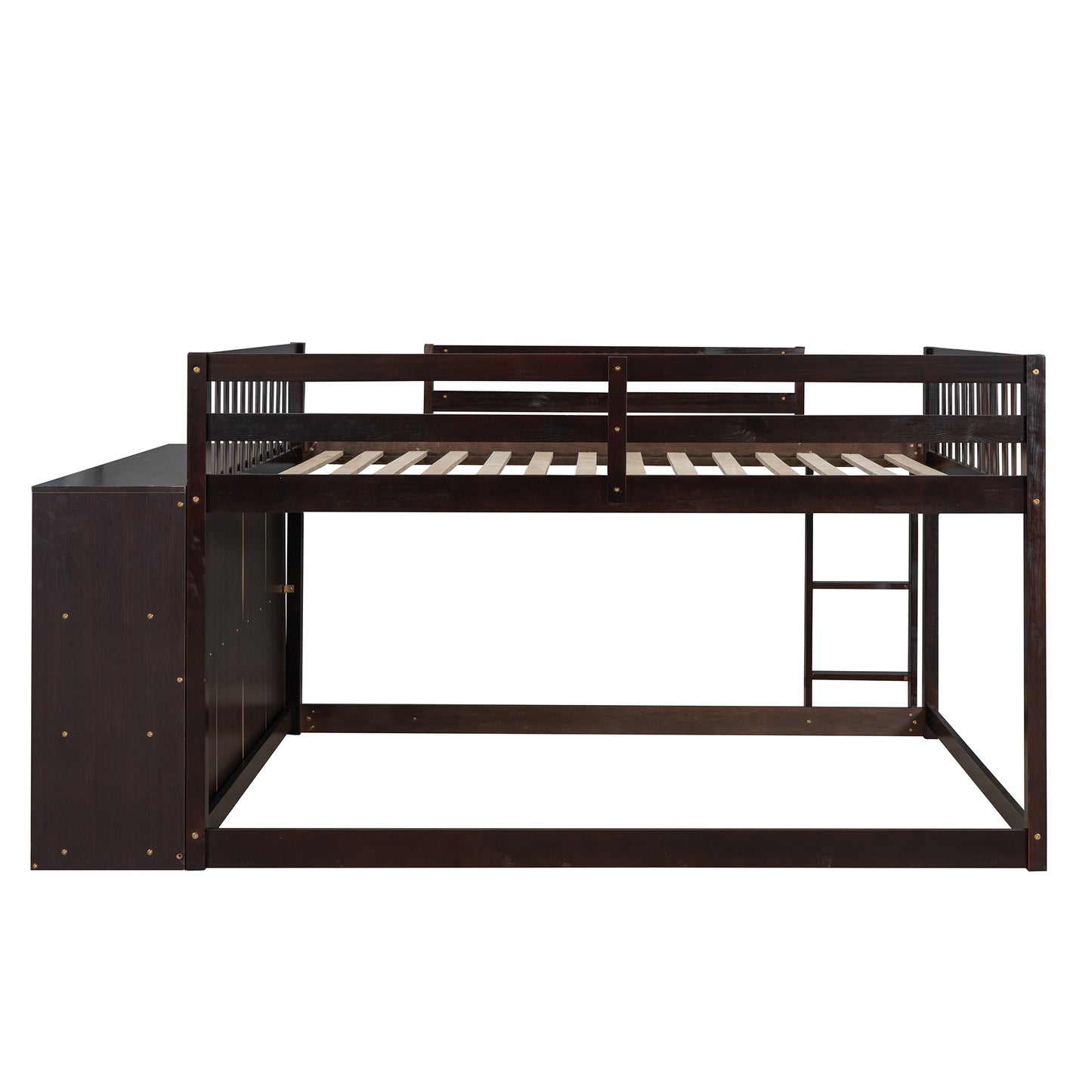 Espresso Bunk Bed with Ample Storage and Solid Construction