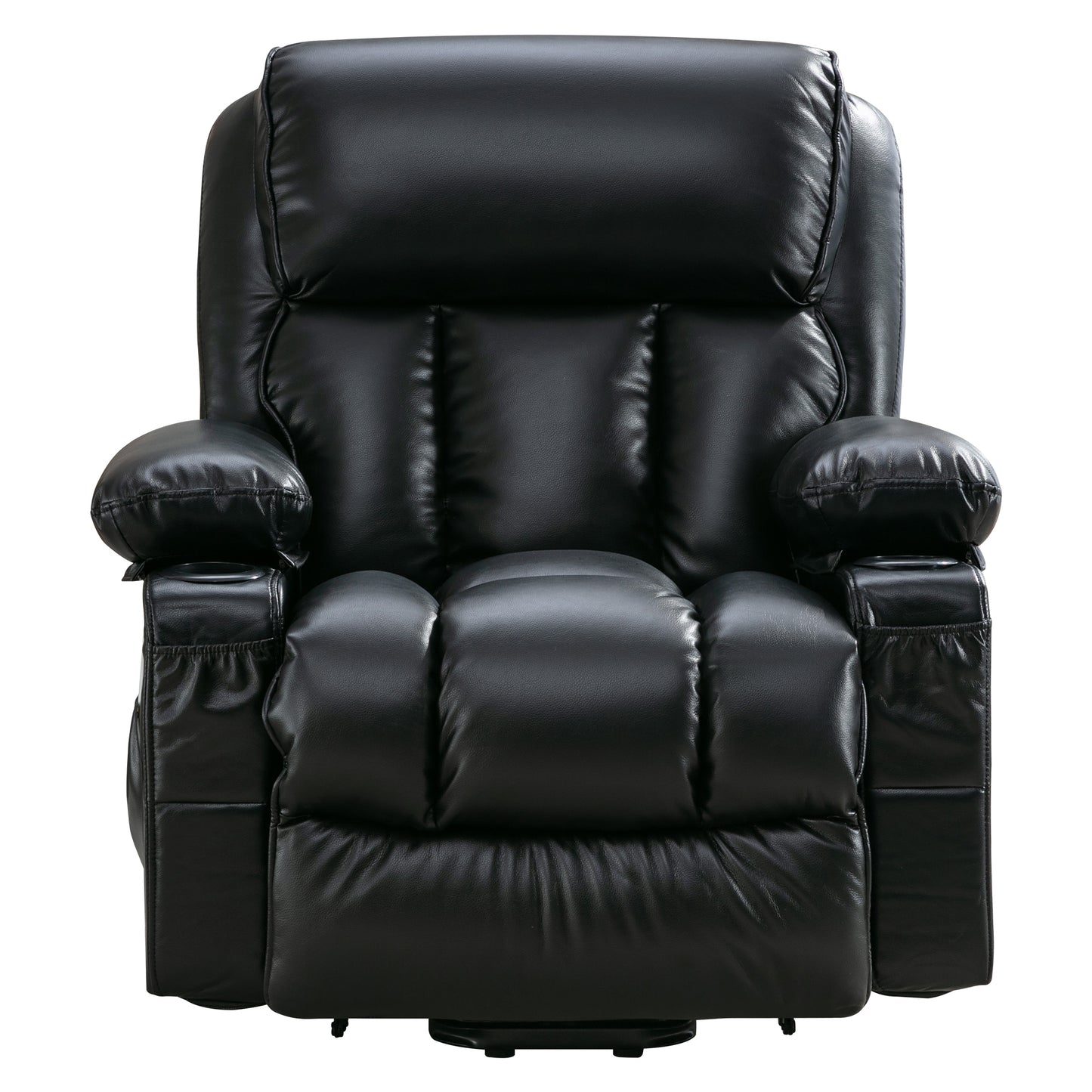 Comfort Plus Elderly Power Lift Recliner Chair with Heat, Massage, and Infinite Position - Black